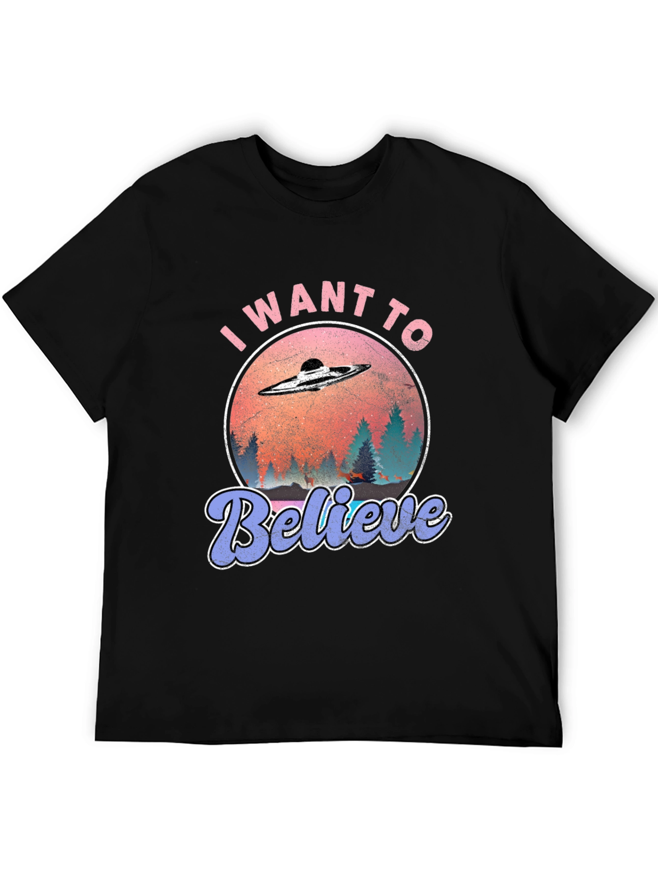 I Want to Believe UFO T-Shirt - Retro Graphic Tee