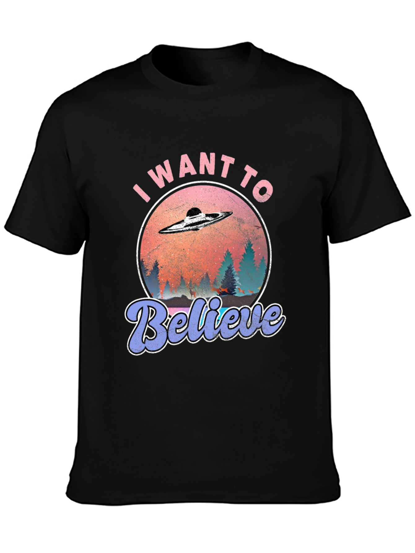 I Want to Believe UFO T-Shirt - Retro Graphic Tee