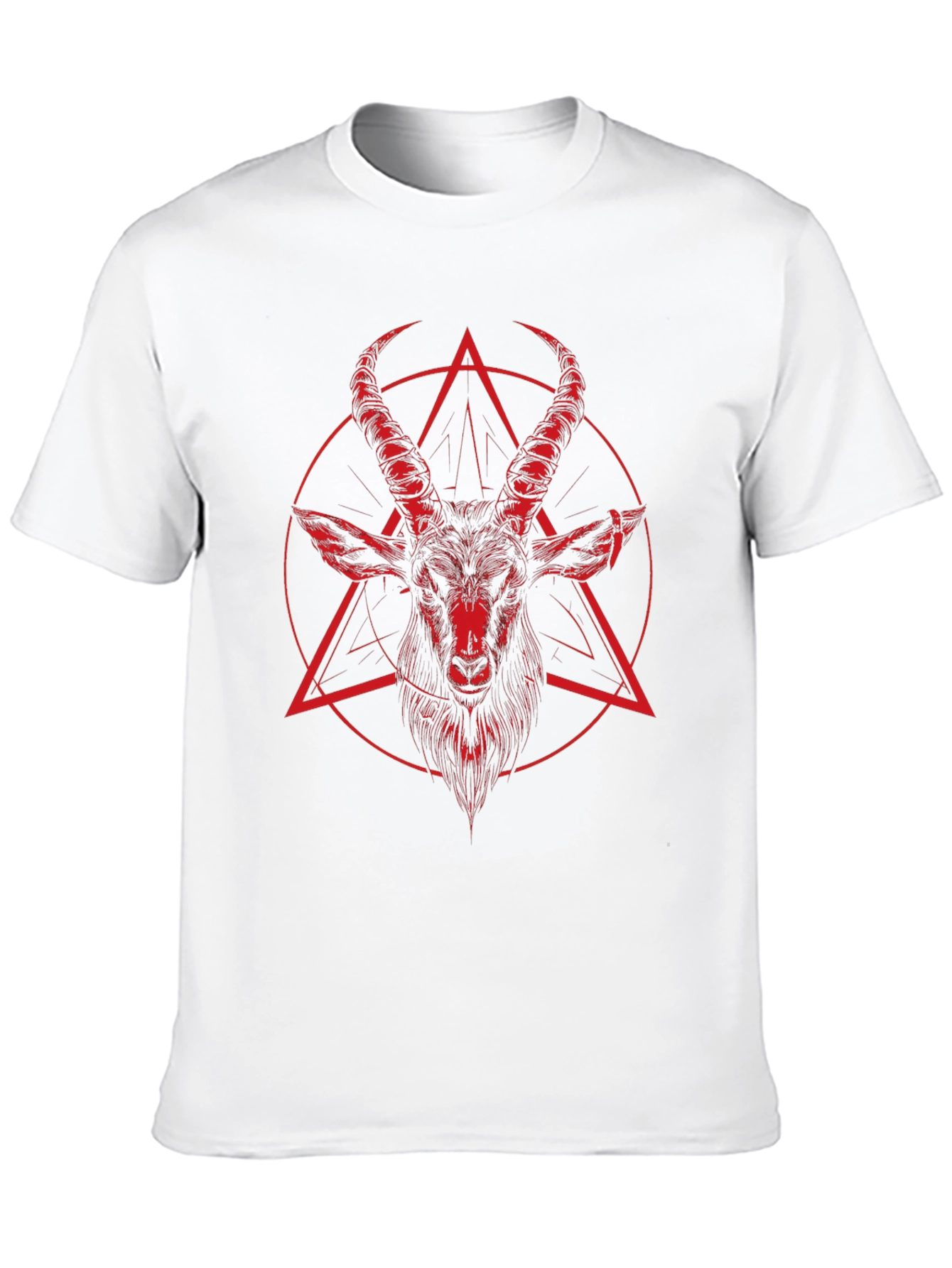 Baphomet Graphic Tee - Dark Aesthetic Cotton T-Shirt