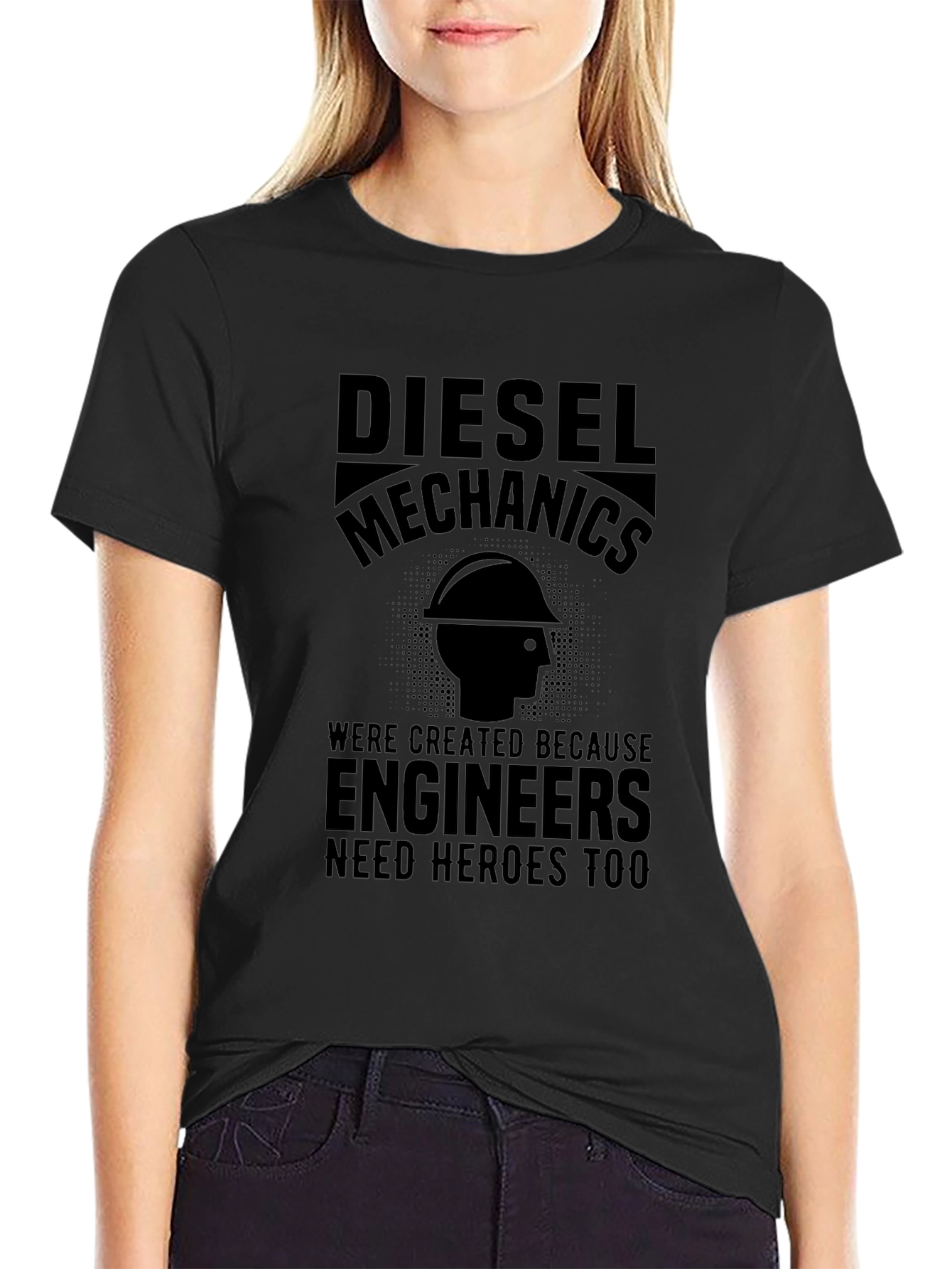 Diesel Mechanics Engineers Hero Black T-Shirt