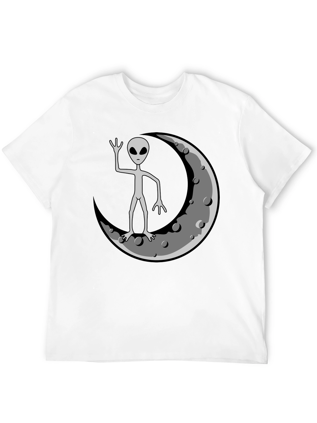 Alien Moon Graphic T-Shirt - Cool Outer Space Design