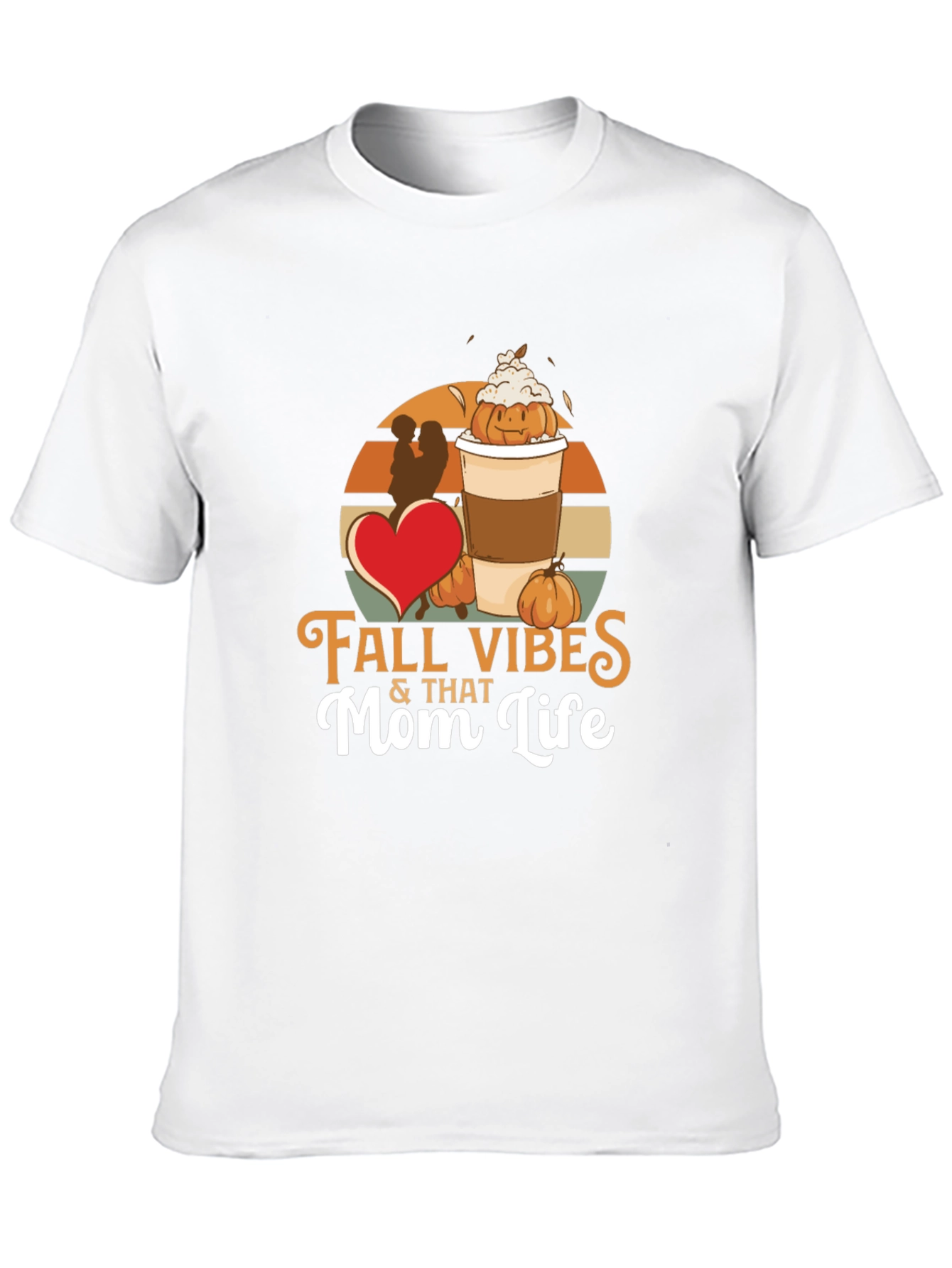 Fall Vibes & That Mom Life Black T-Shirt