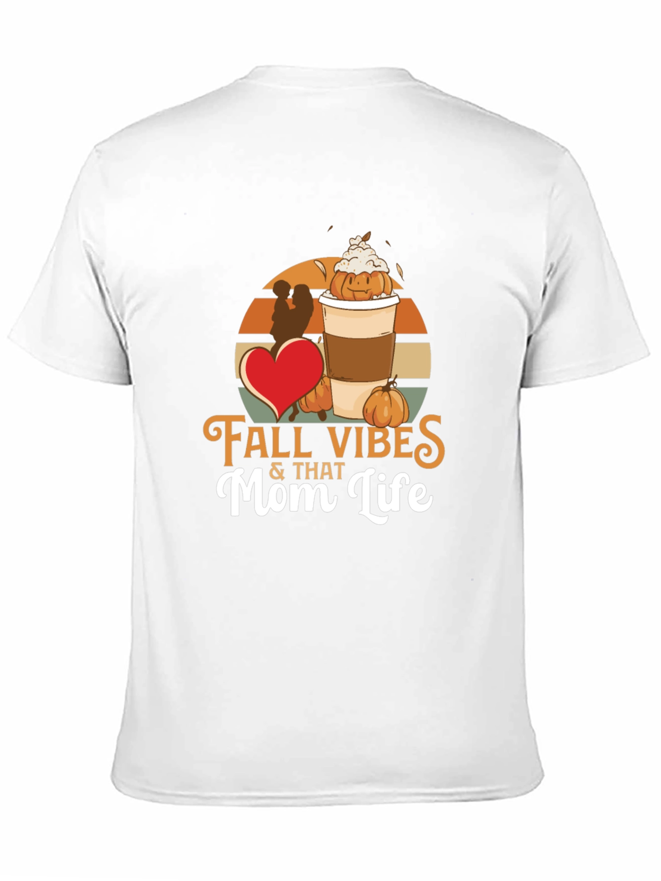 Fall Vibes & That Mom Life Black T-Shirt