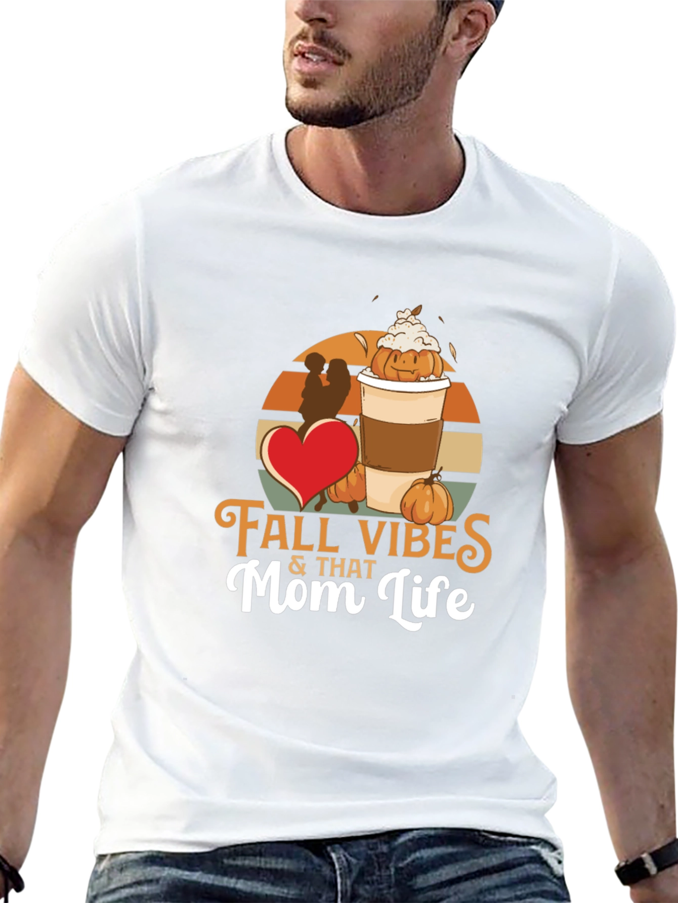 Fall Vibes & That Mom Life Black T-Shirt