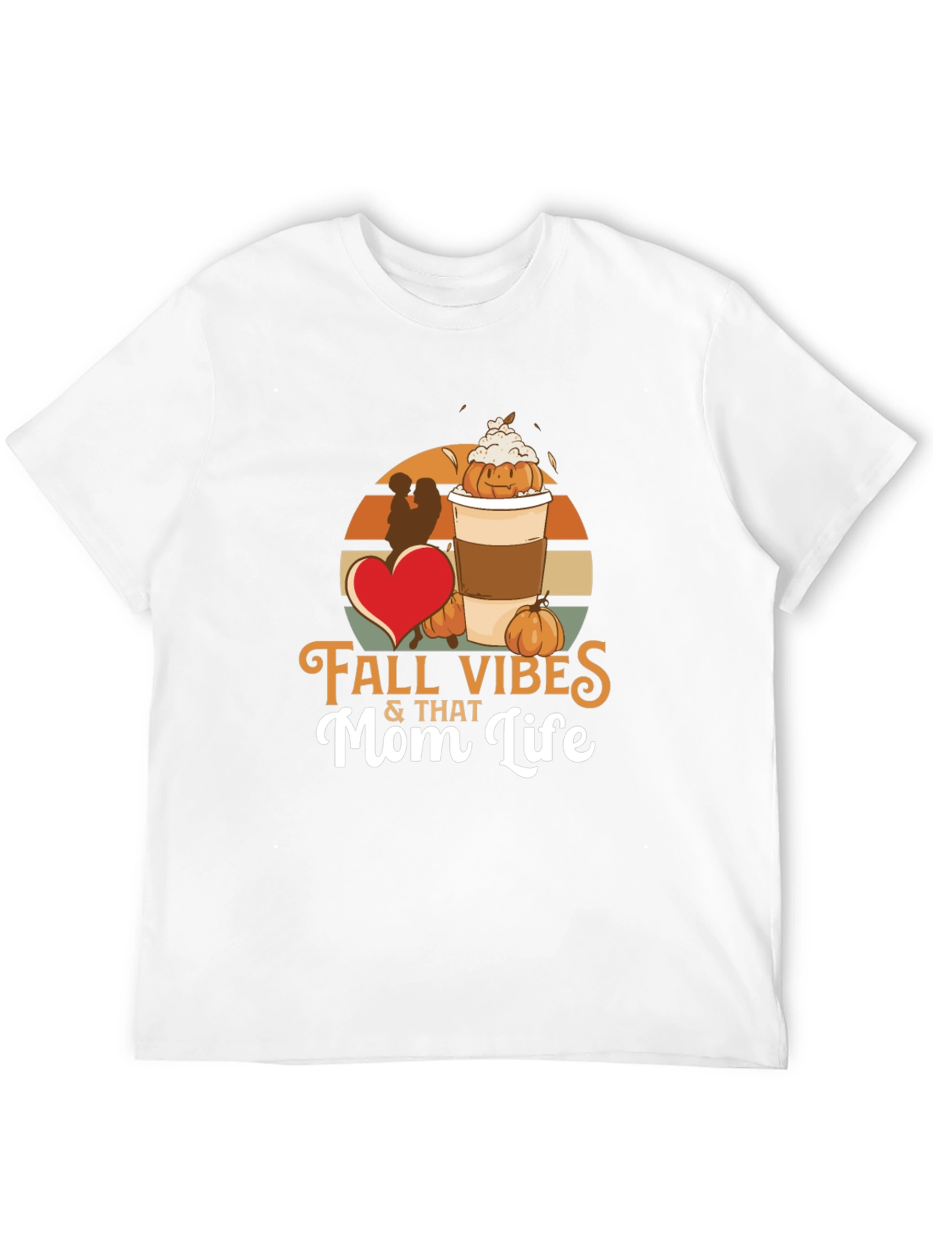 Fall Vibes & That Mom Life Black T-Shirt