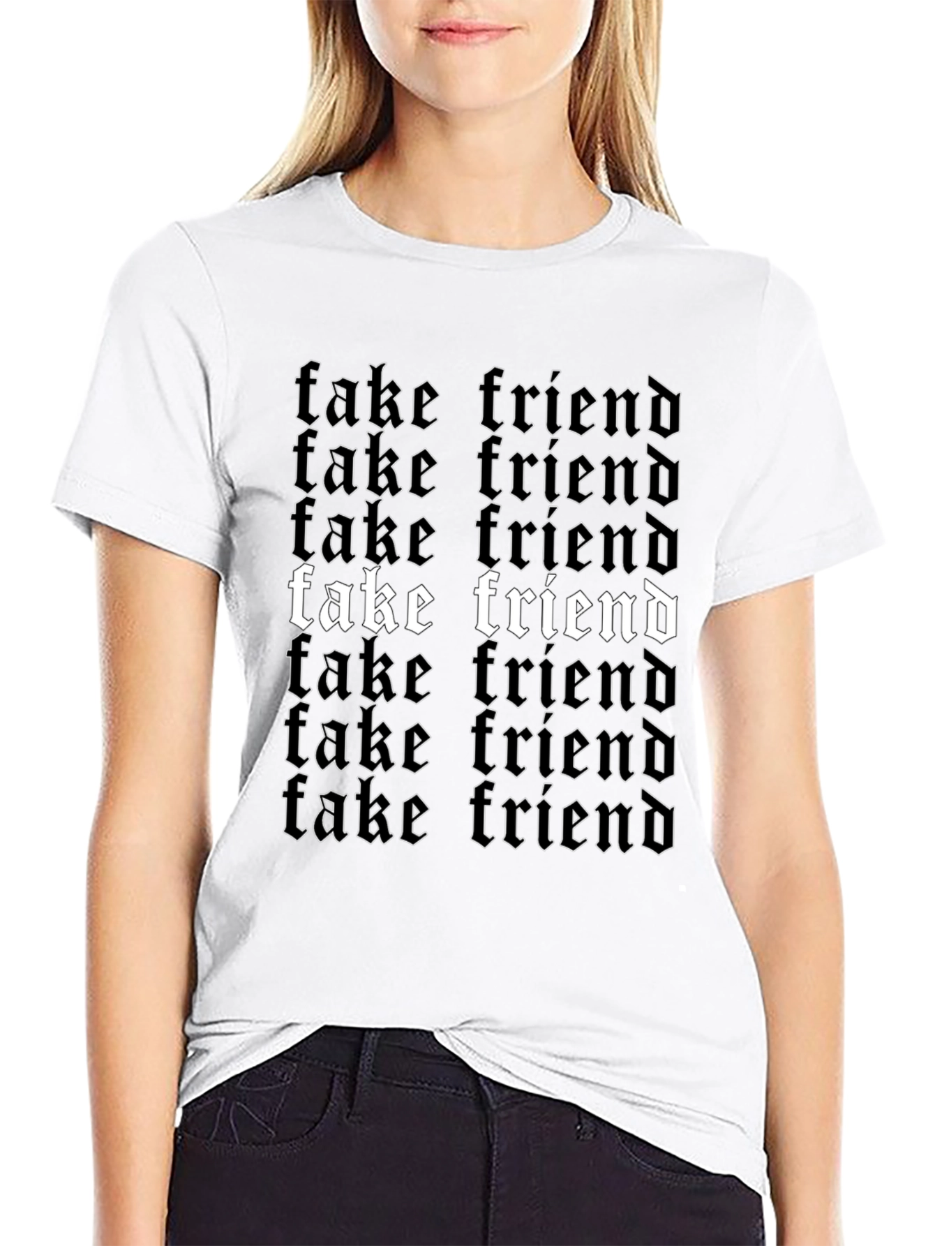 Fake Friend Graphic T-Shirt - Black