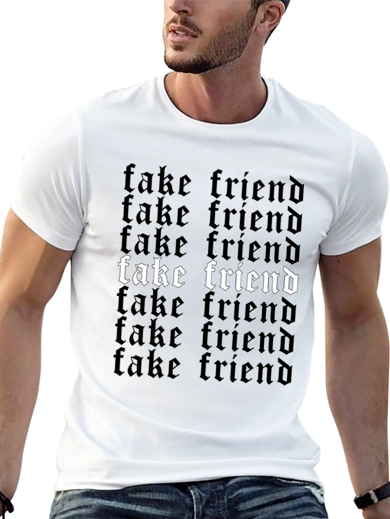 Fake Friend Graphic T-Shirt - Black