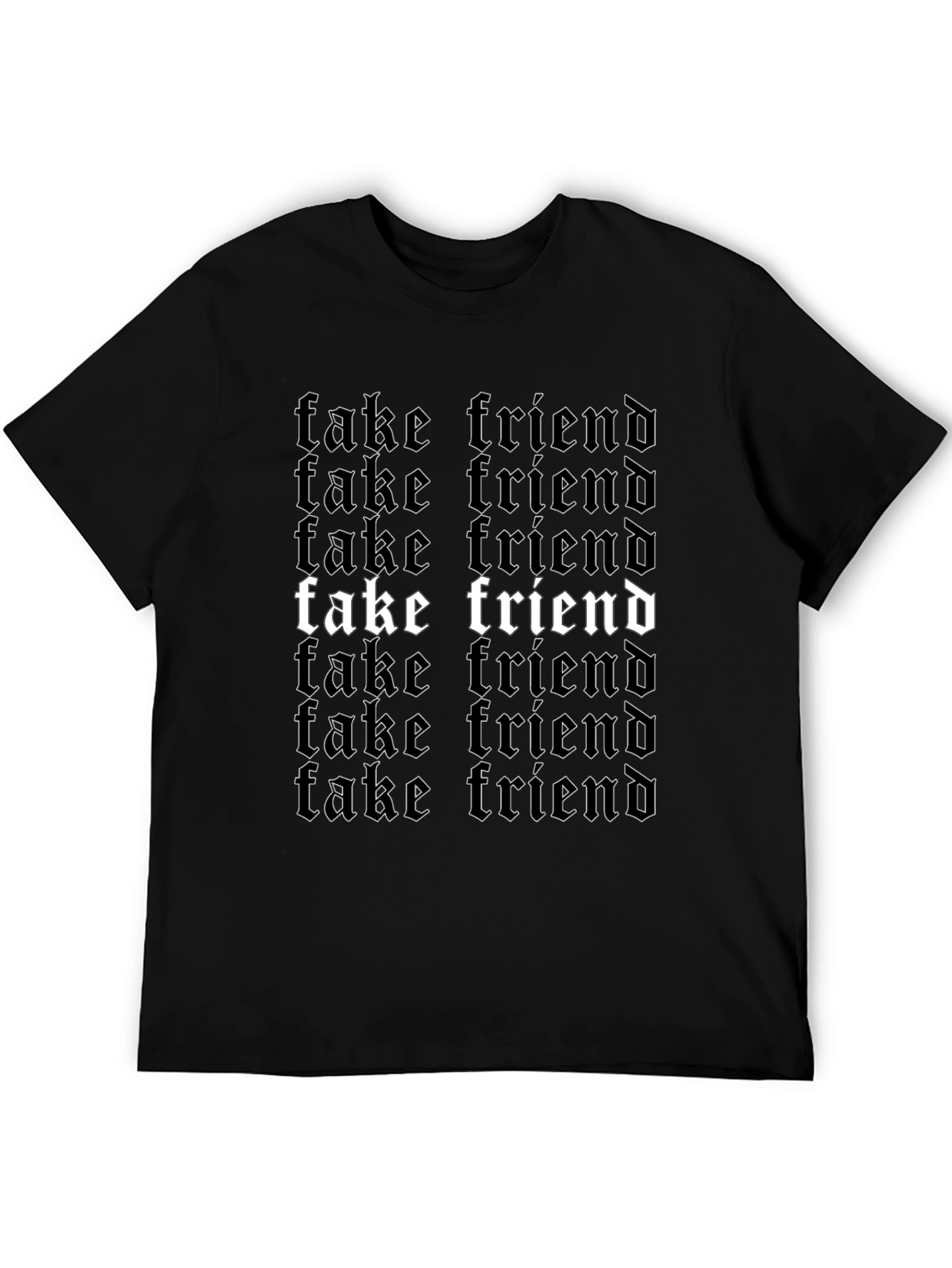 Fake Friend Graphic T-Shirt - Black
