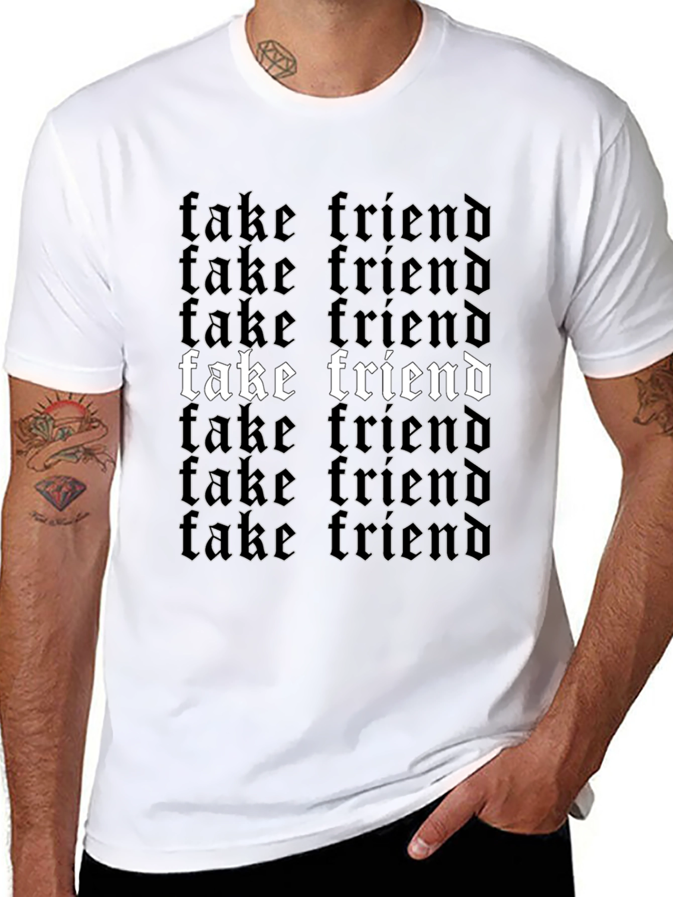 Fake Friend Graphic T-Shirt - Black