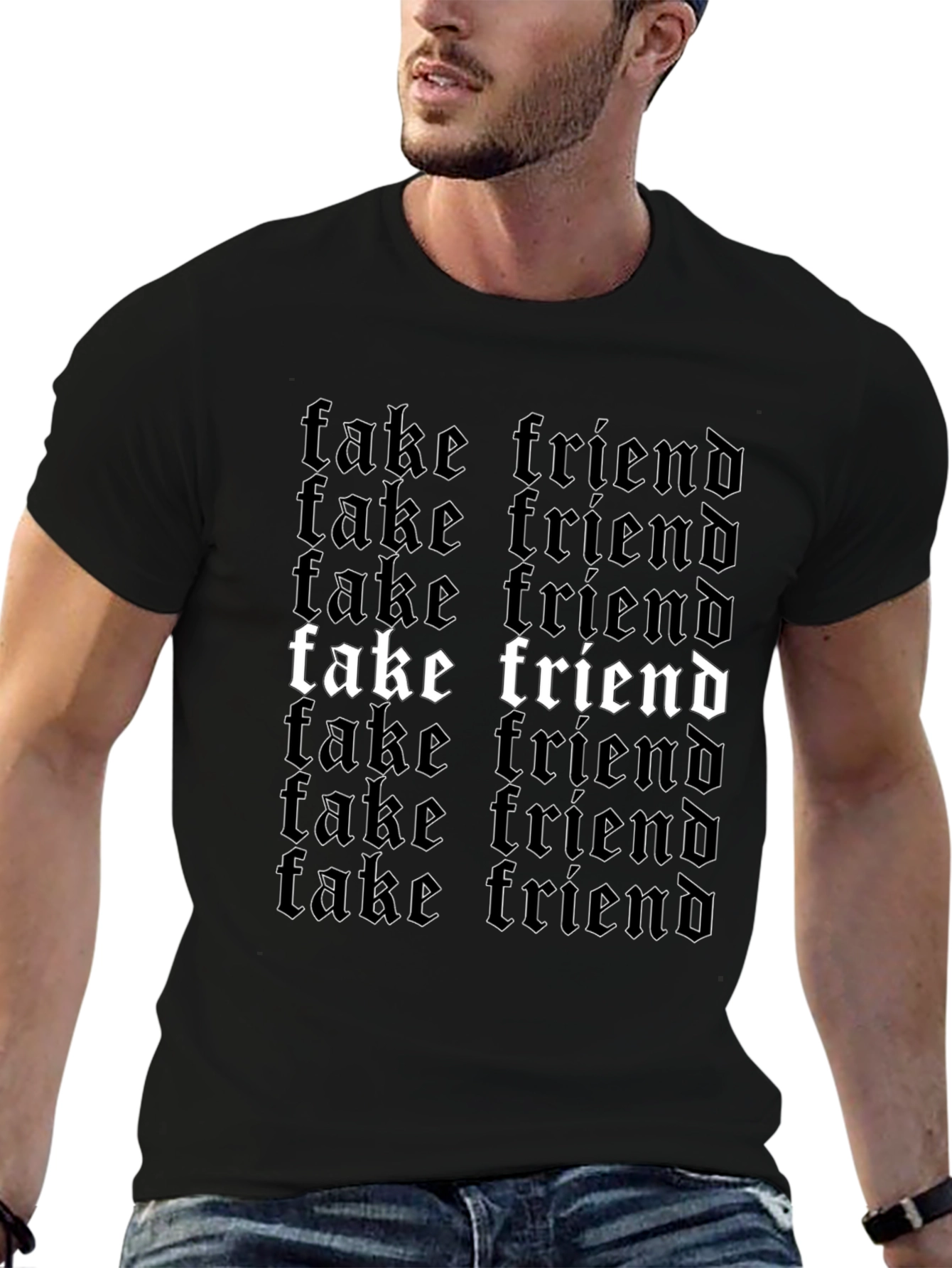 Fake Friend Graphic T-Shirt - Black