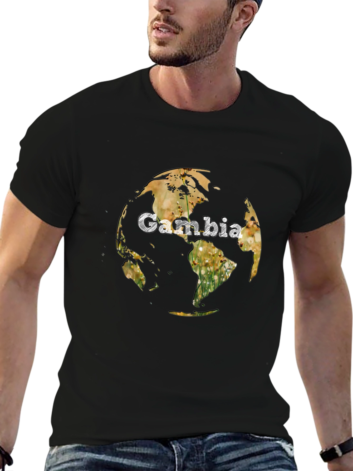 Gambia Globe Graphic Tee - Unique Design