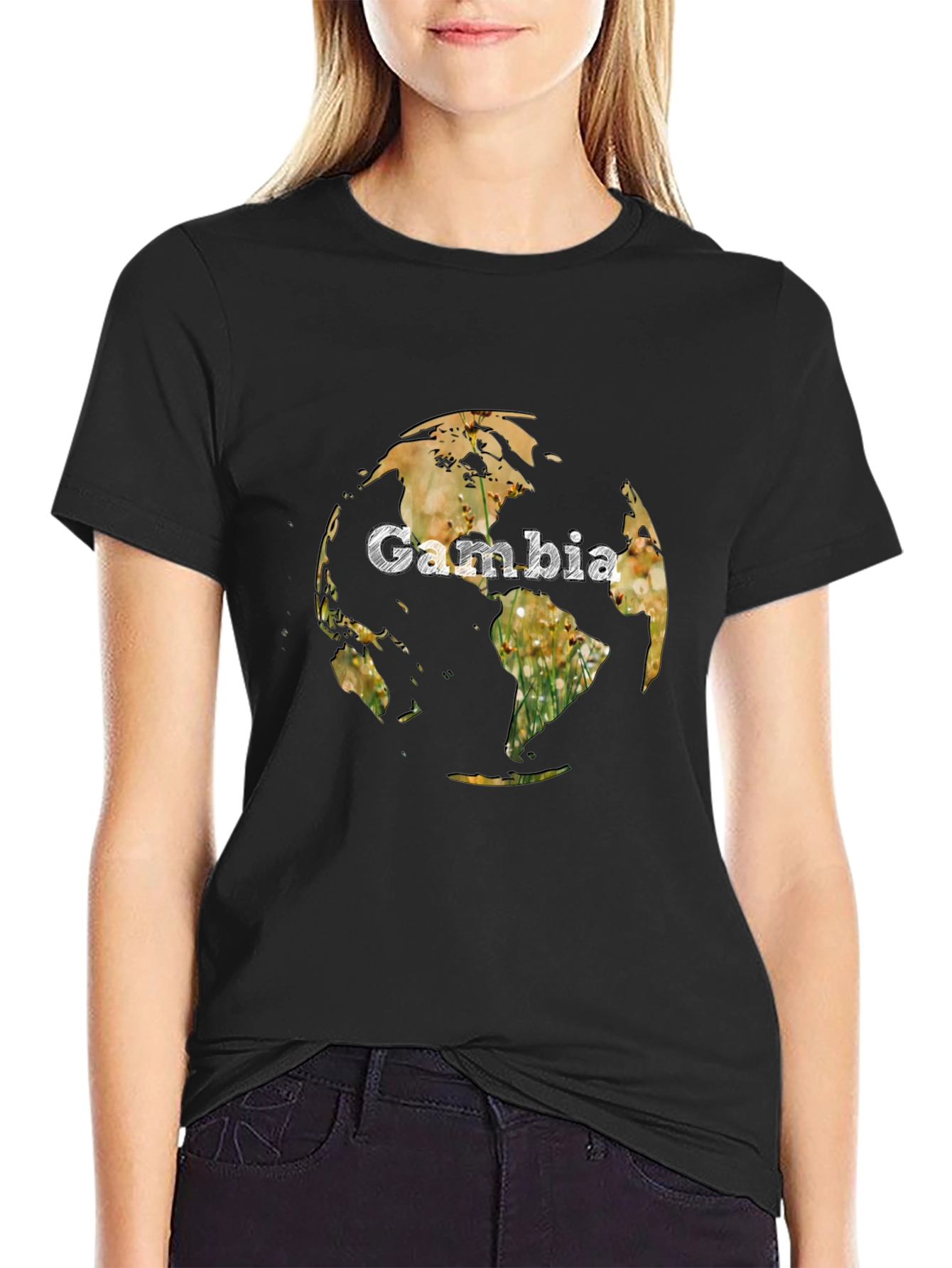 Gambia Globe Graphic Tee - Unique Design
