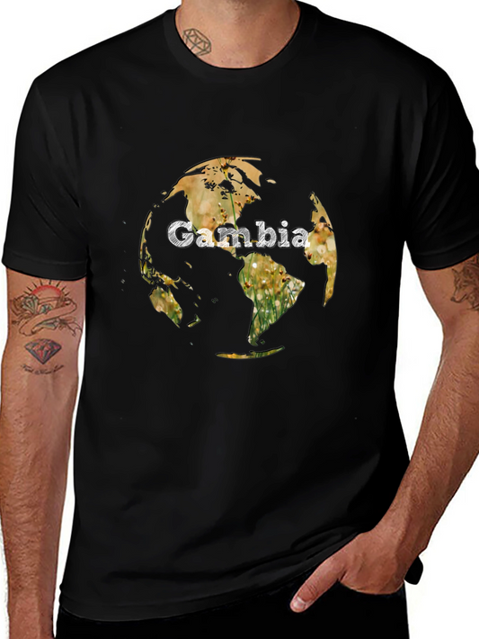 Gambia Globe Graphic Tee - Unique Design