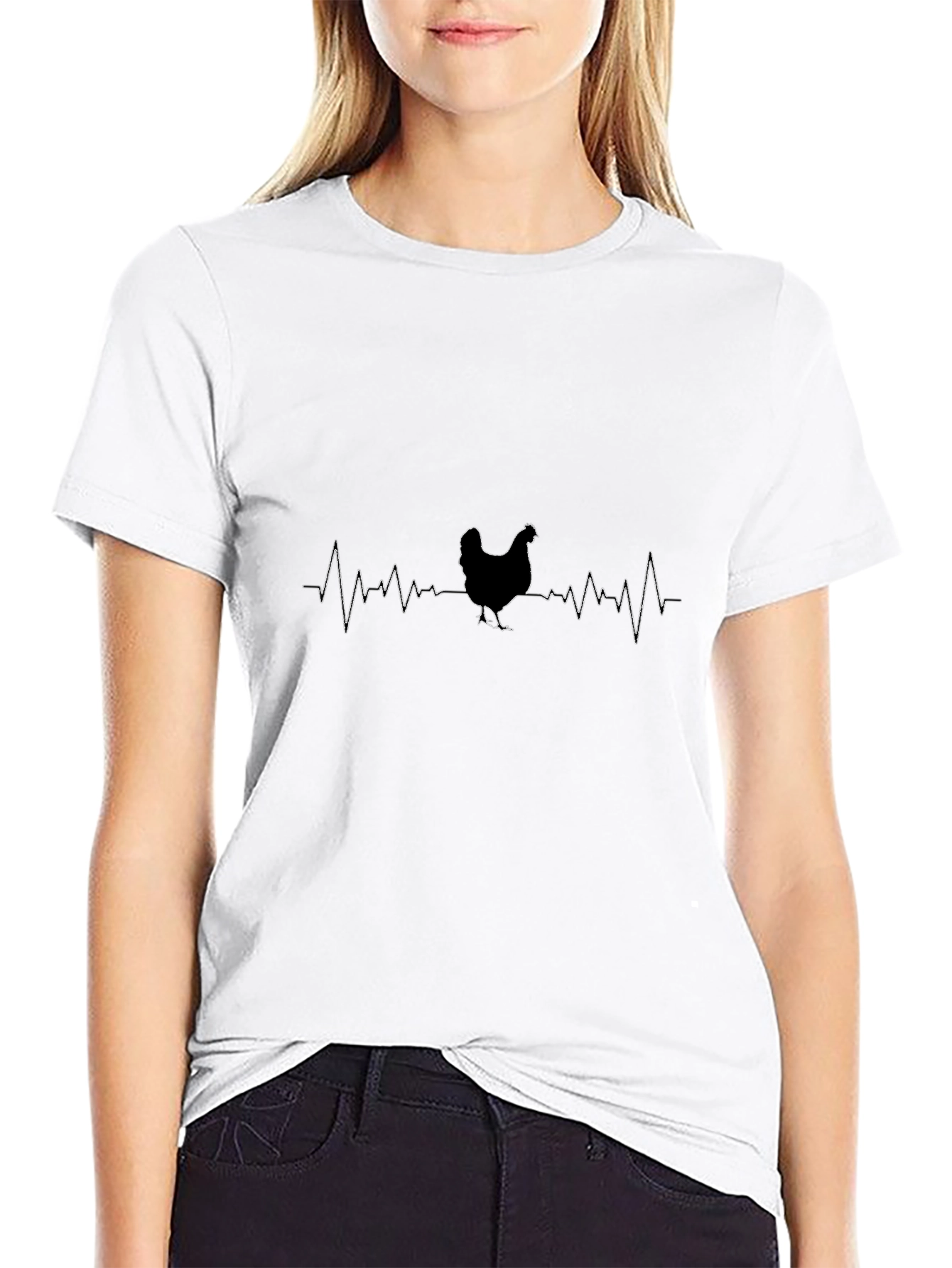Chicken Heartbeat Graphic T-Shirt
