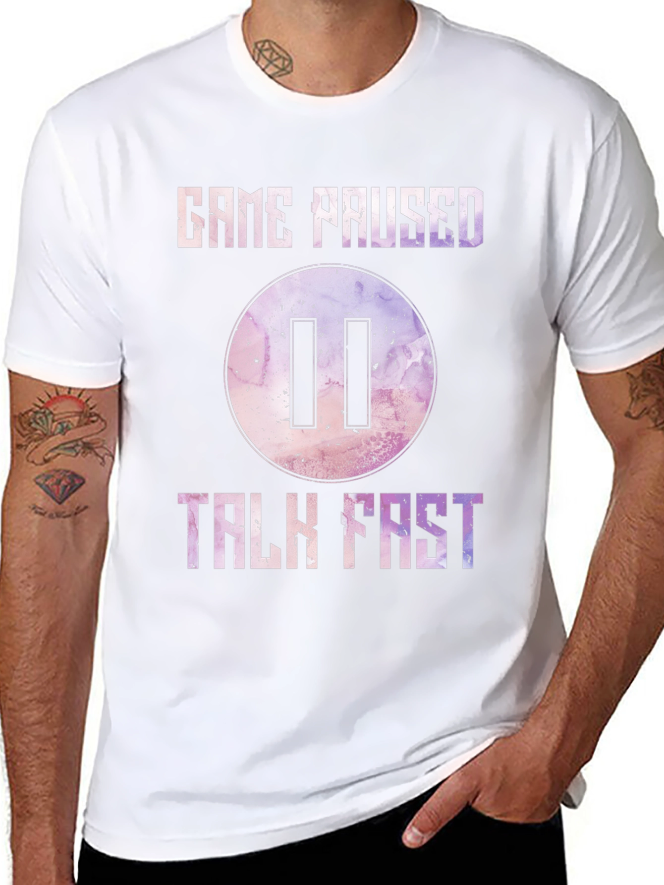 Game Paused Talk Fast Graphic Tee