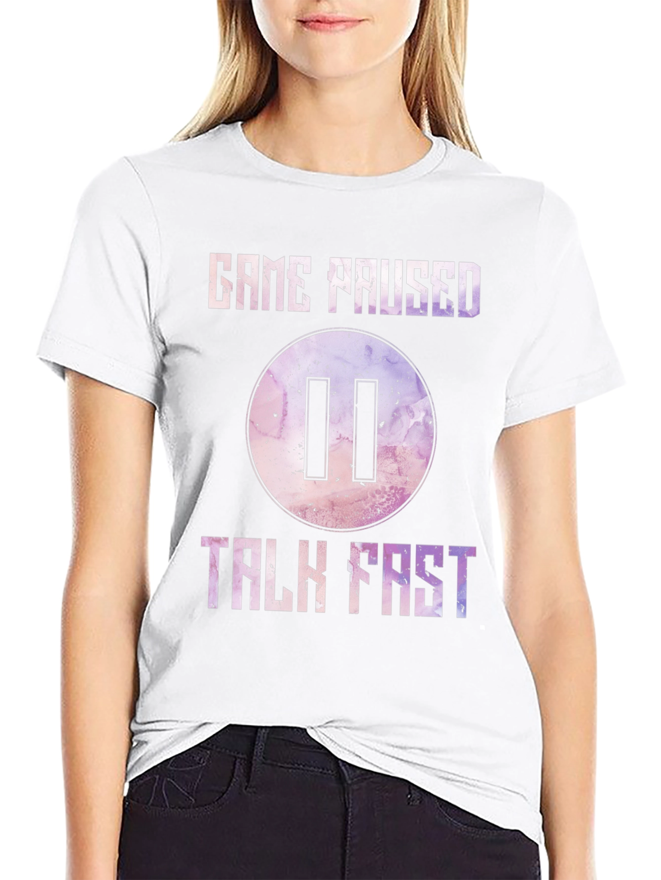 Game Paused Talk Fast Graphic Tee