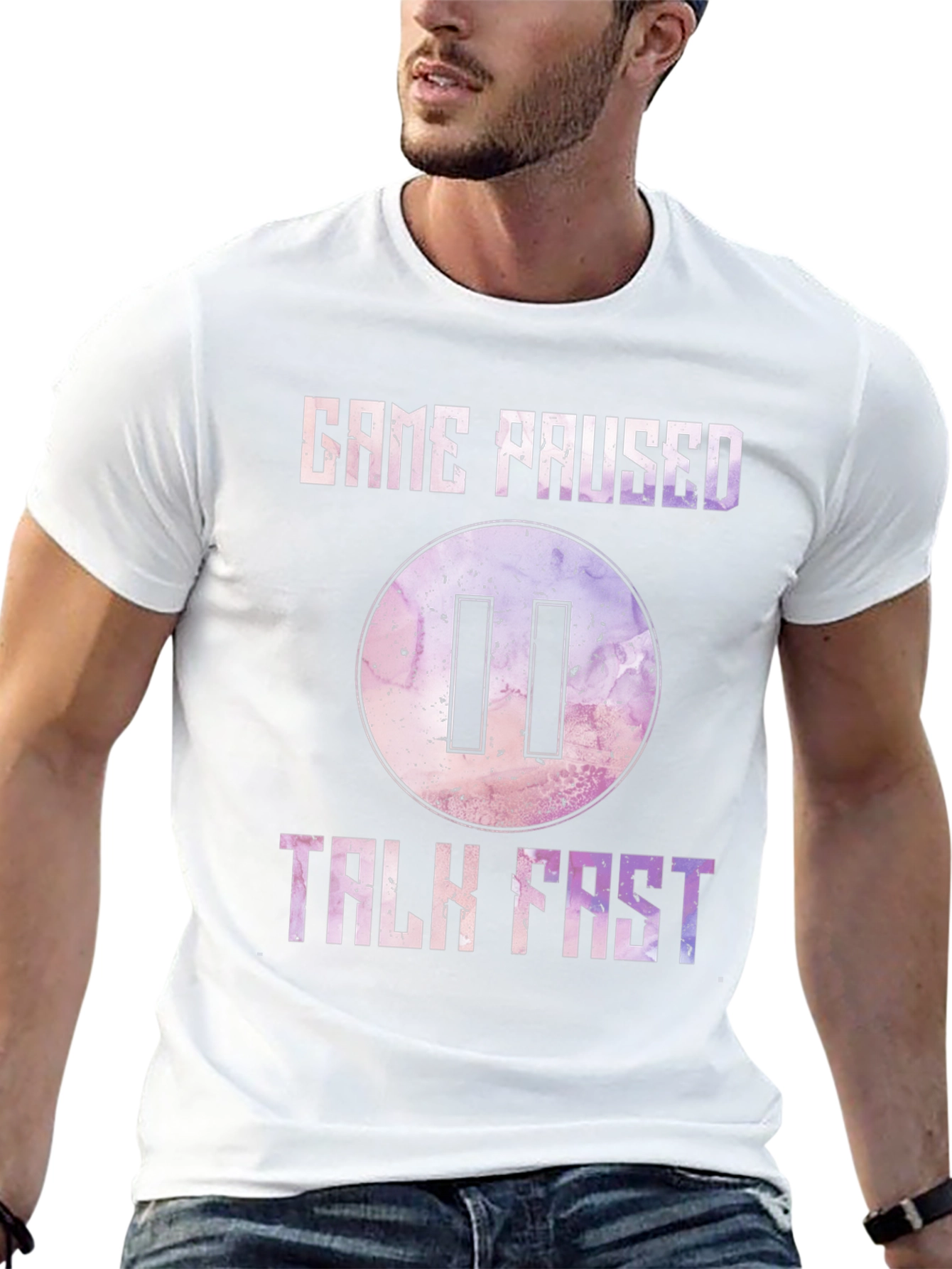 Game Paused Talk Fast Graphic Tee
