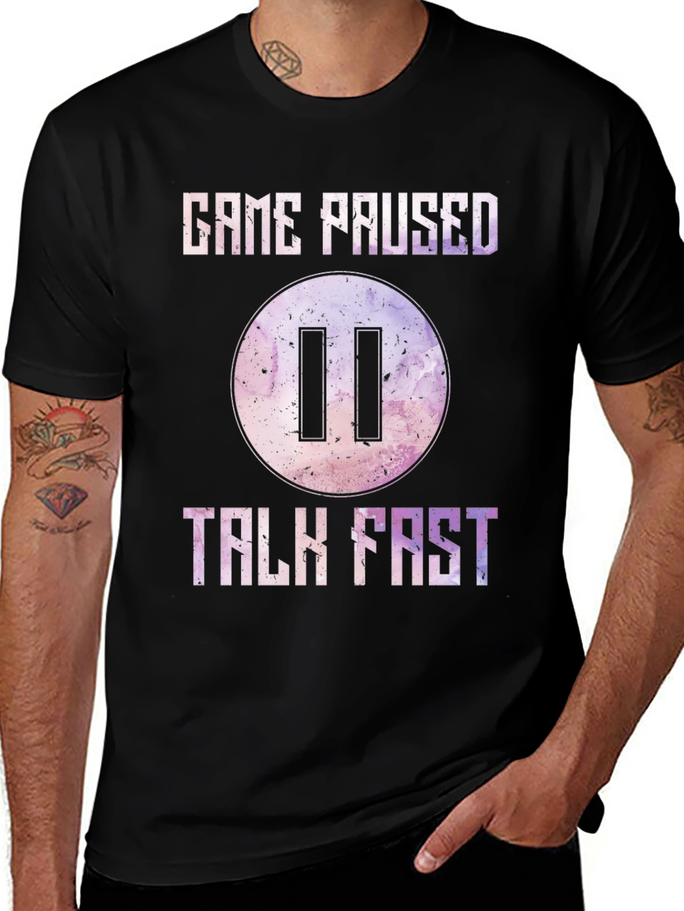 Game Paused Talk Fast Graphic Tee