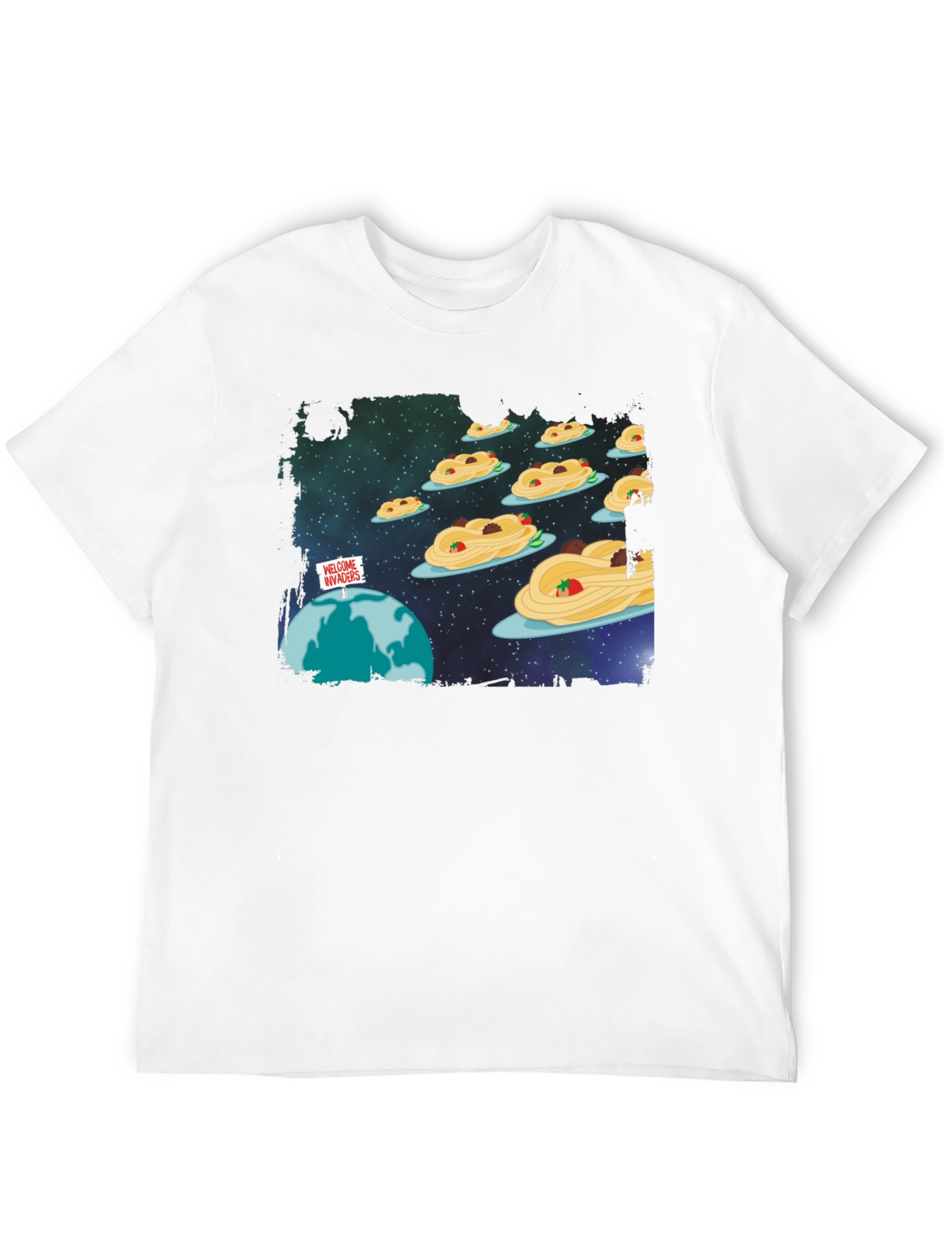 Spaghetti Invasion T-Shirt - Humorous Graphic Tee