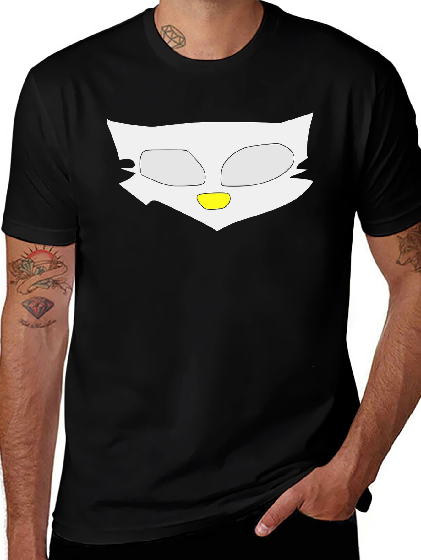 Abstract Owl Graphic Tee - Soft Cotton Blend