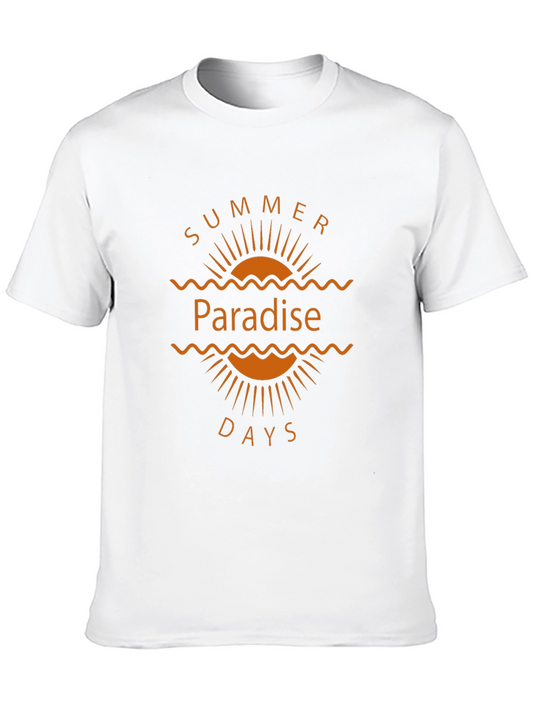 Summer Paradise Days Graphic T-Shirt - Black