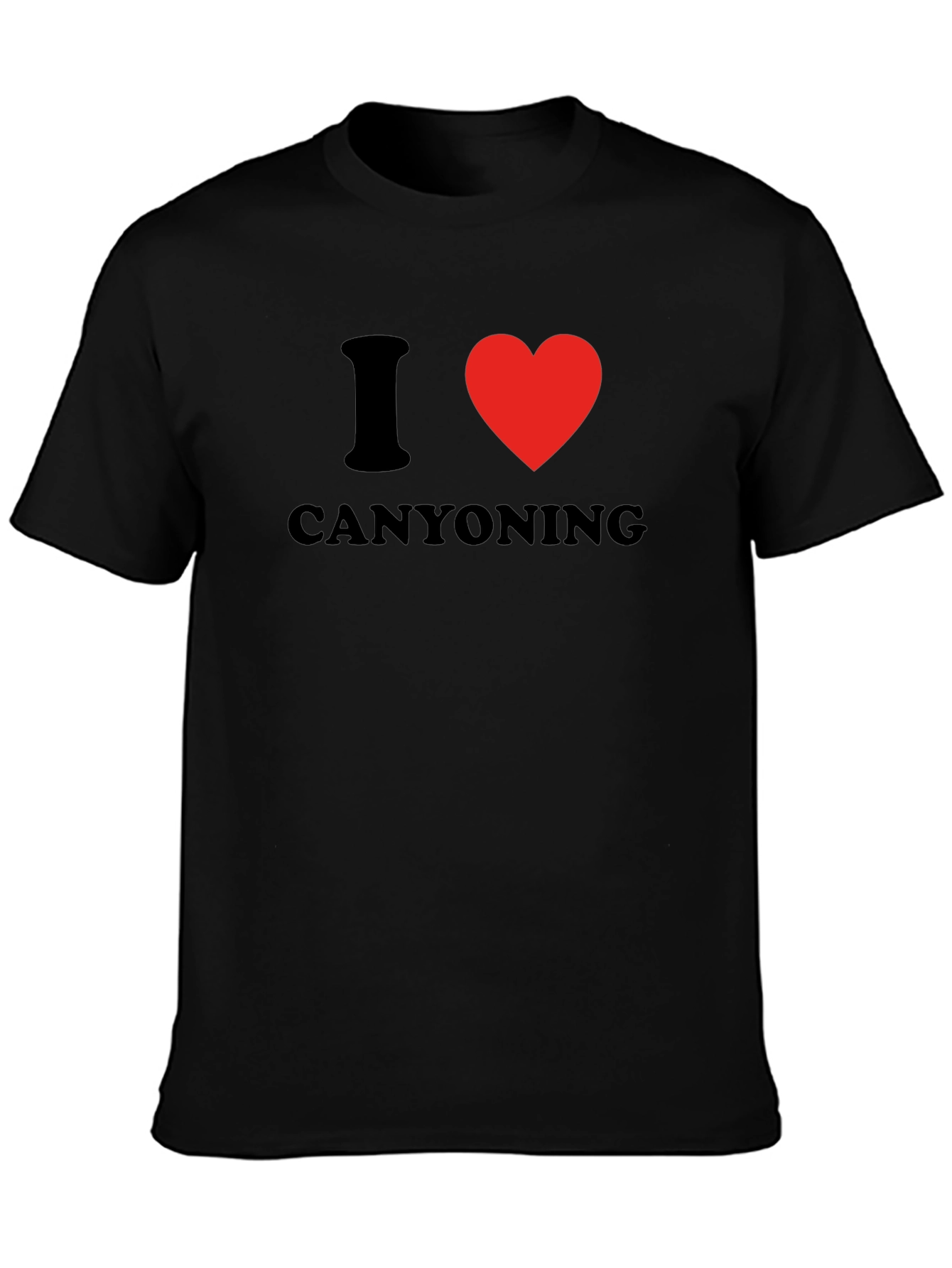 I Heart Canyoning Black T-Shirt
