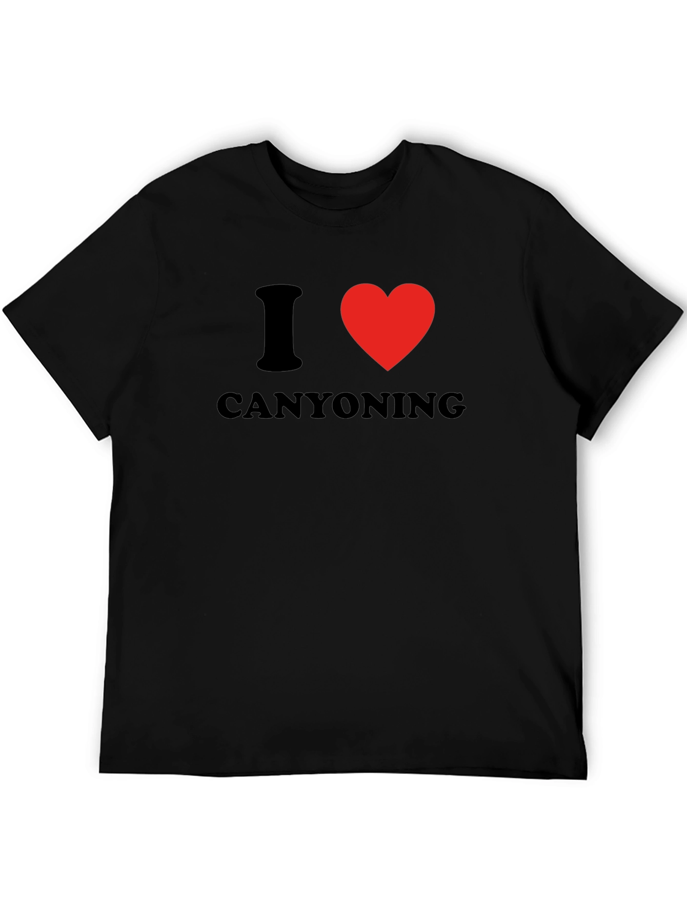 I Heart Canyoning Black T-Shirt