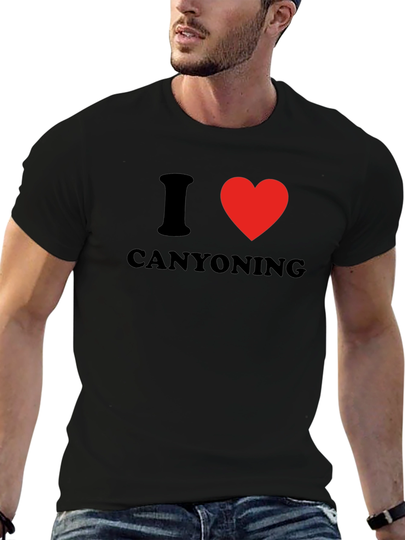 I Heart Canyoning Black T-Shirt