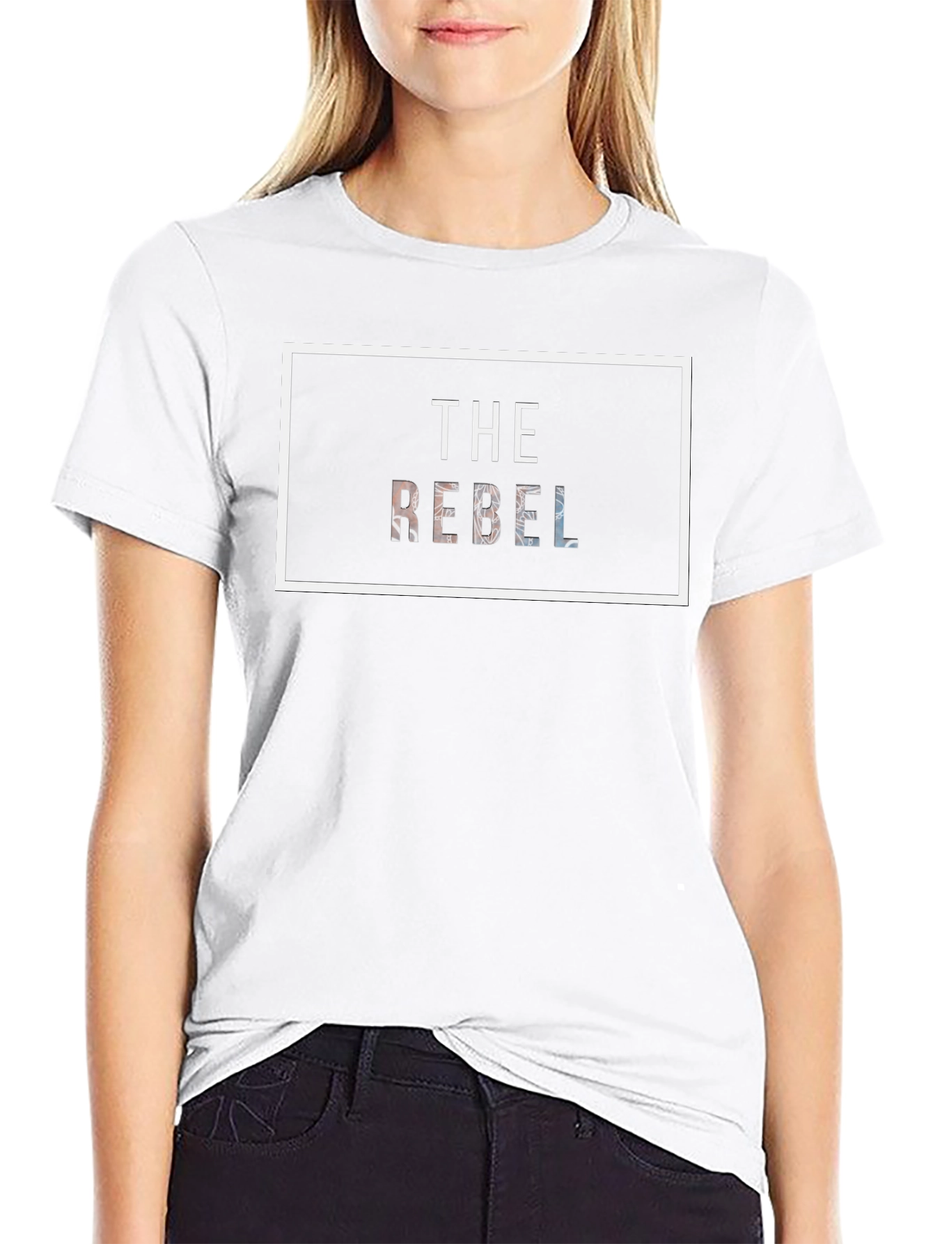 The Rebel Graphic Print Black T-Shirt