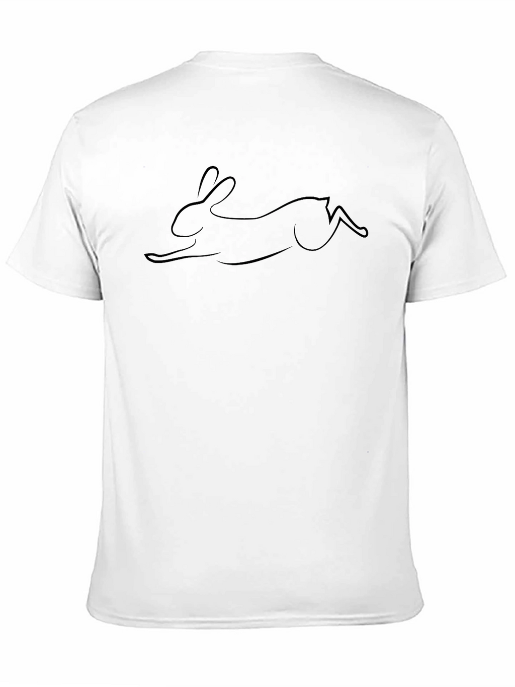 Black Rabbit Outline Graphic Tee
