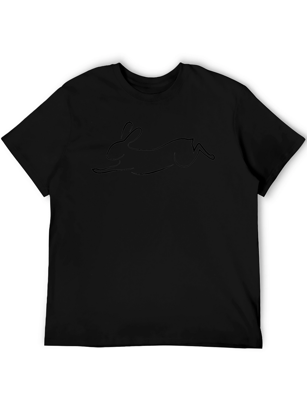 Black Rabbit Outline Graphic Tee