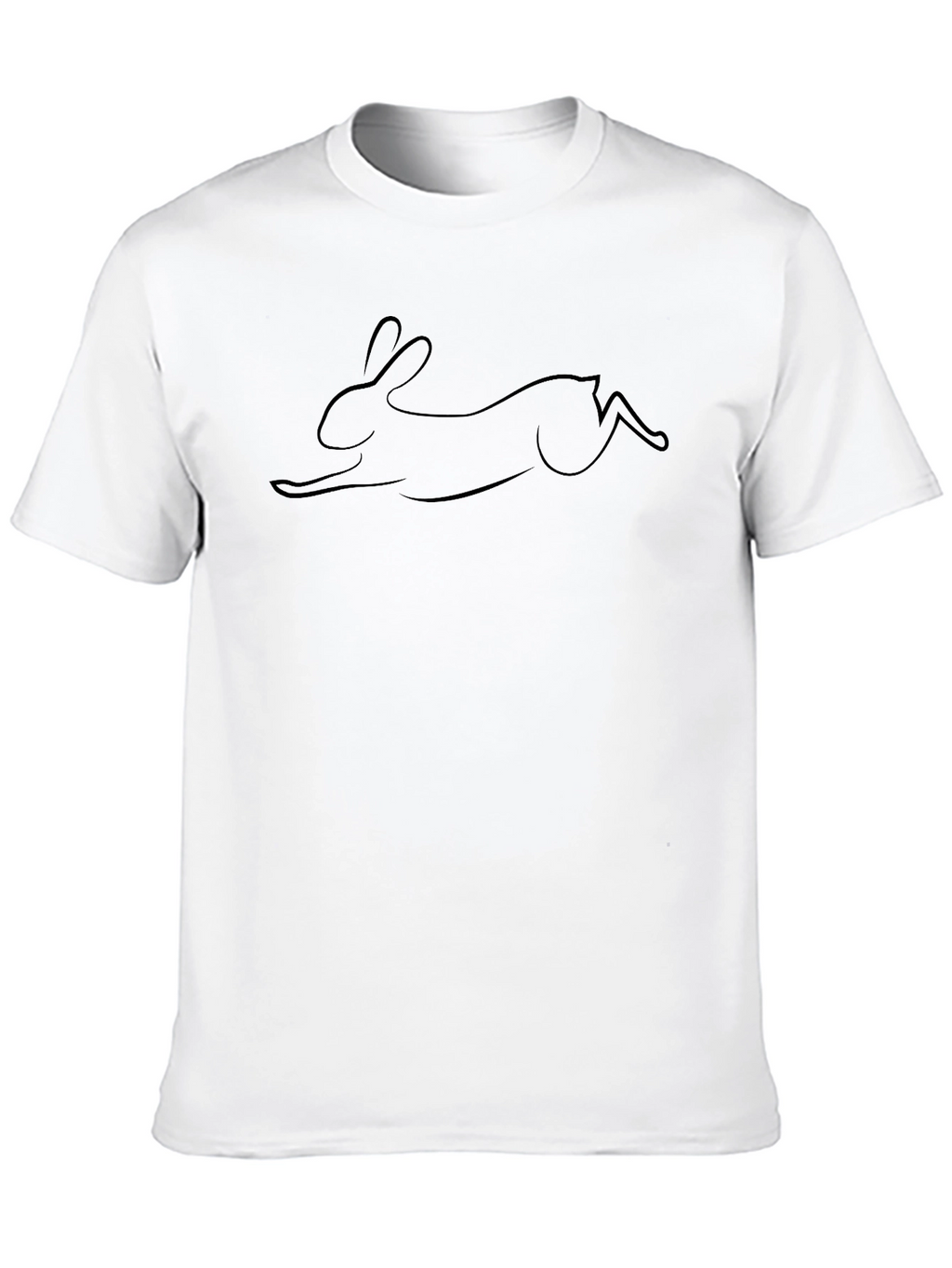 Black Rabbit Outline Graphic Tee