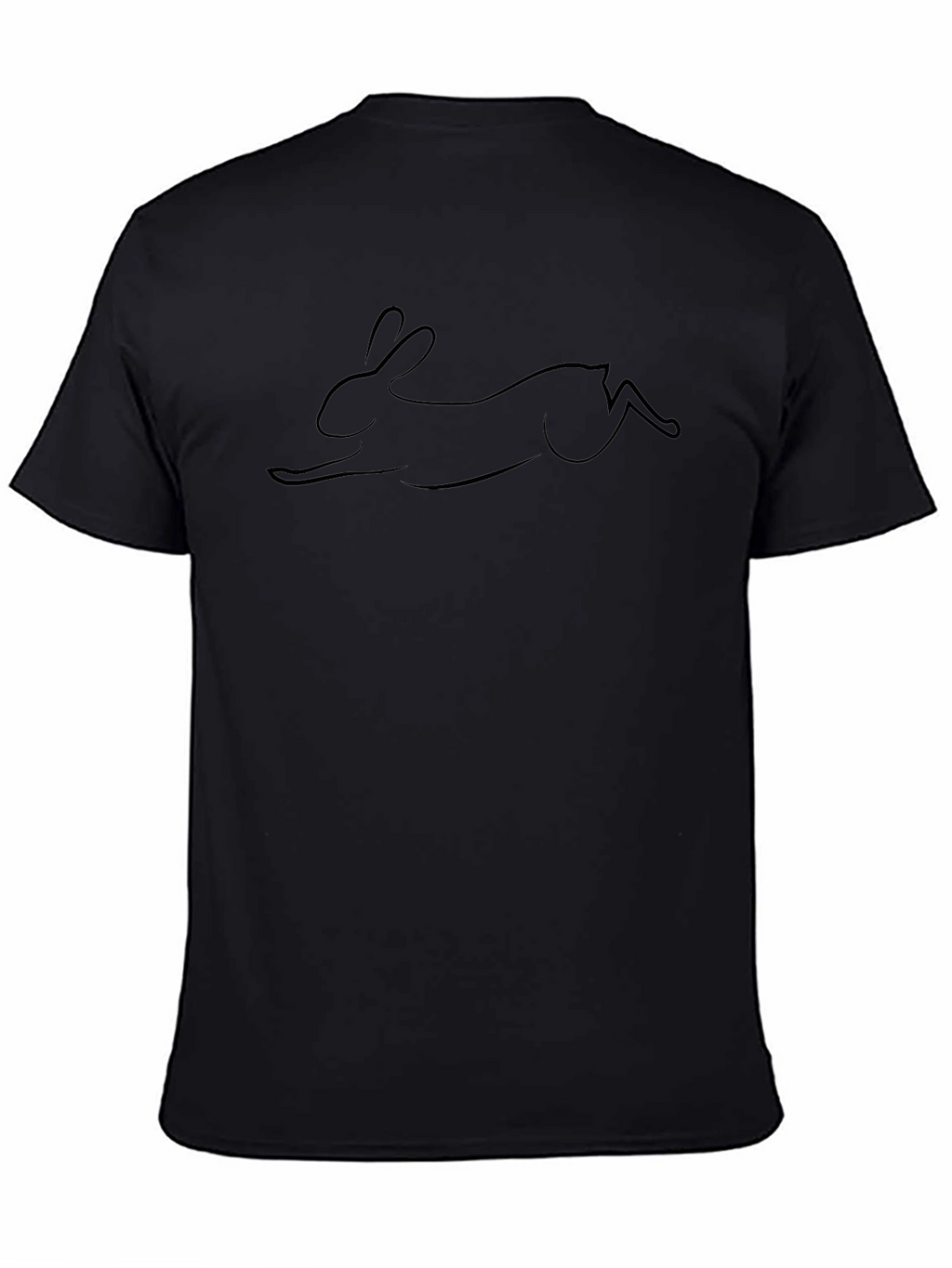 Black Rabbit Outline Graphic Tee