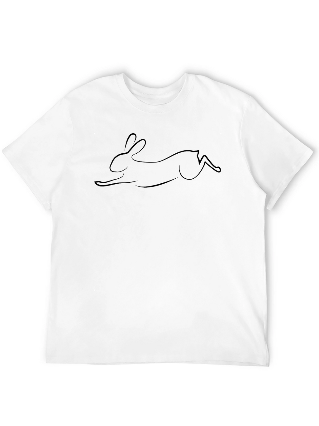 Black Rabbit Outline Graphic Tee