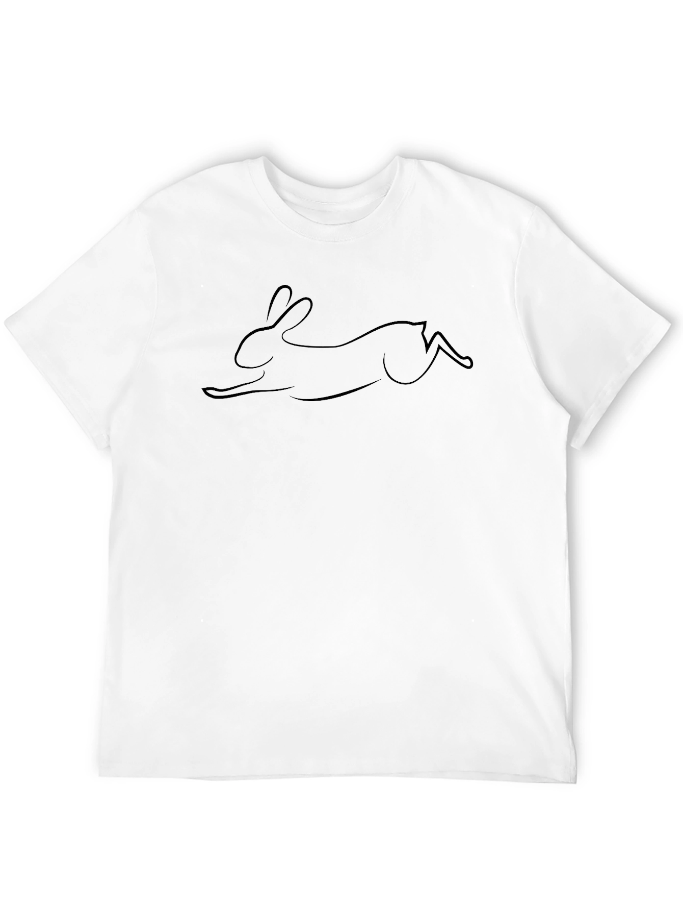 Black Rabbit Outline Graphic Tee