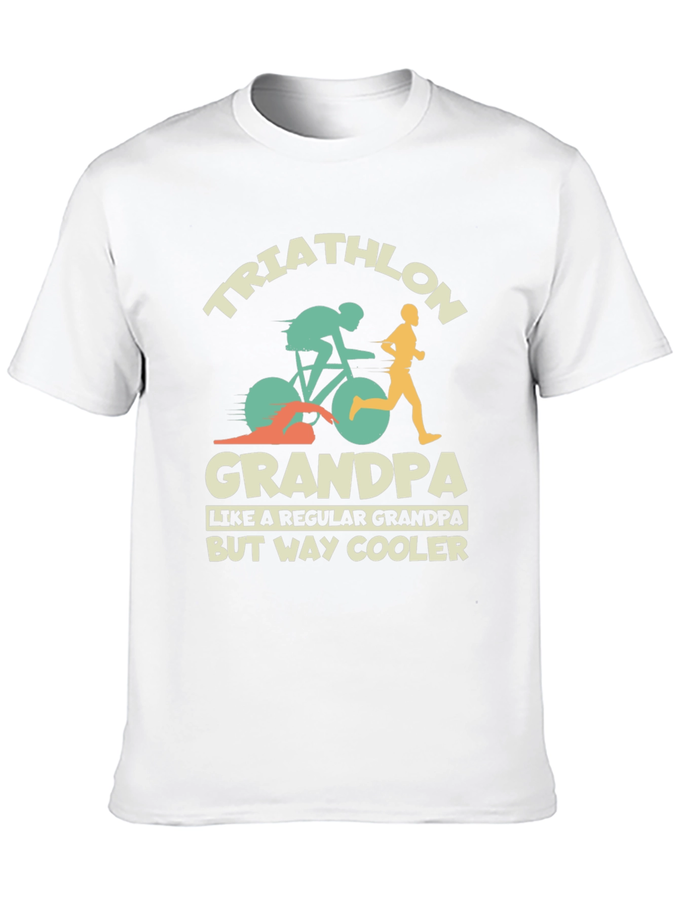 Triathlon Grandpa T-Shirt - Cool Grandfather Tee