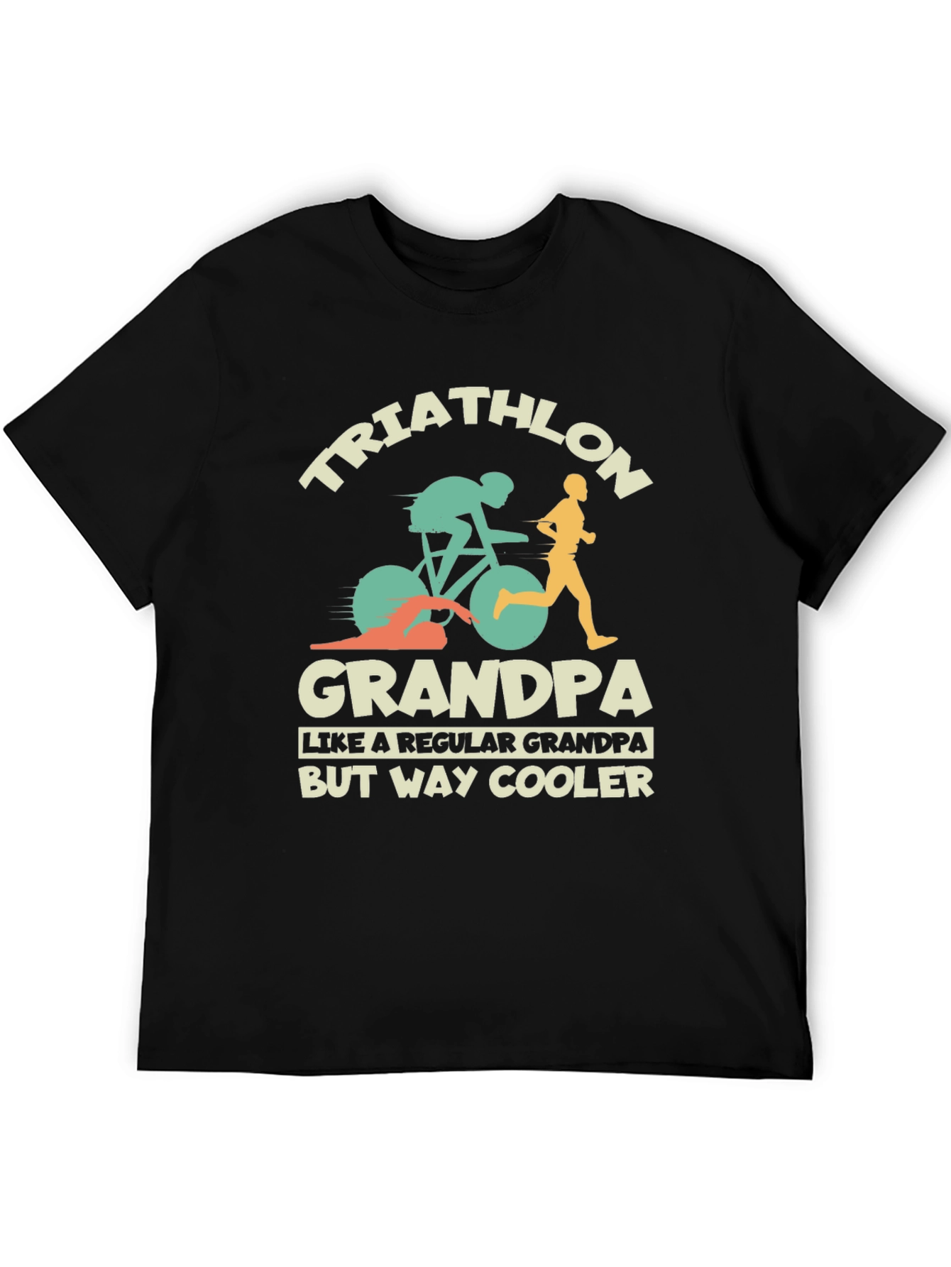 Triathlon Grandpa T-Shirt - Cool Grandfather Tee