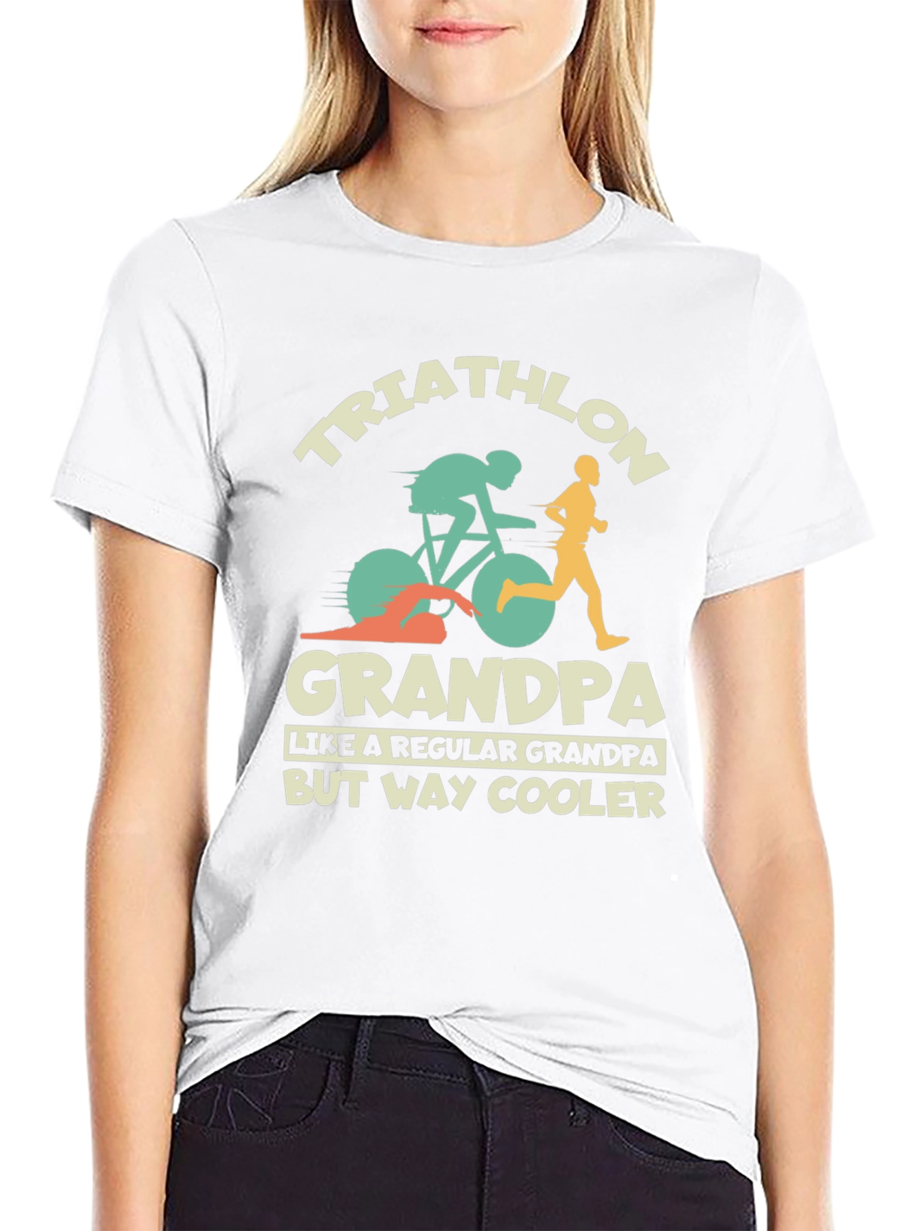Triathlon Grandpa T-Shirt - Cool Grandfather Tee