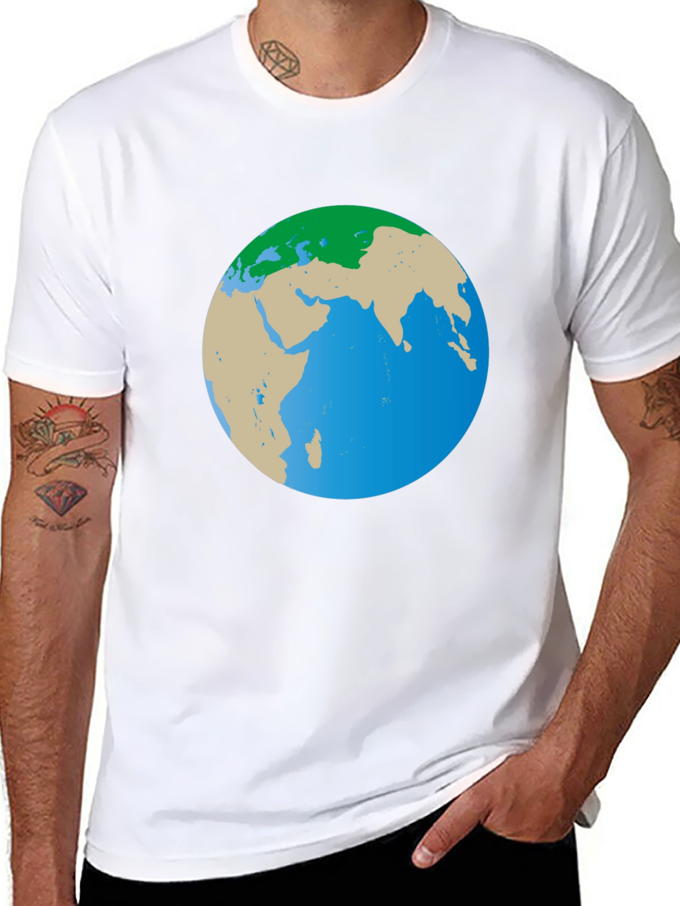 Earth Graphic Black T-Shirt