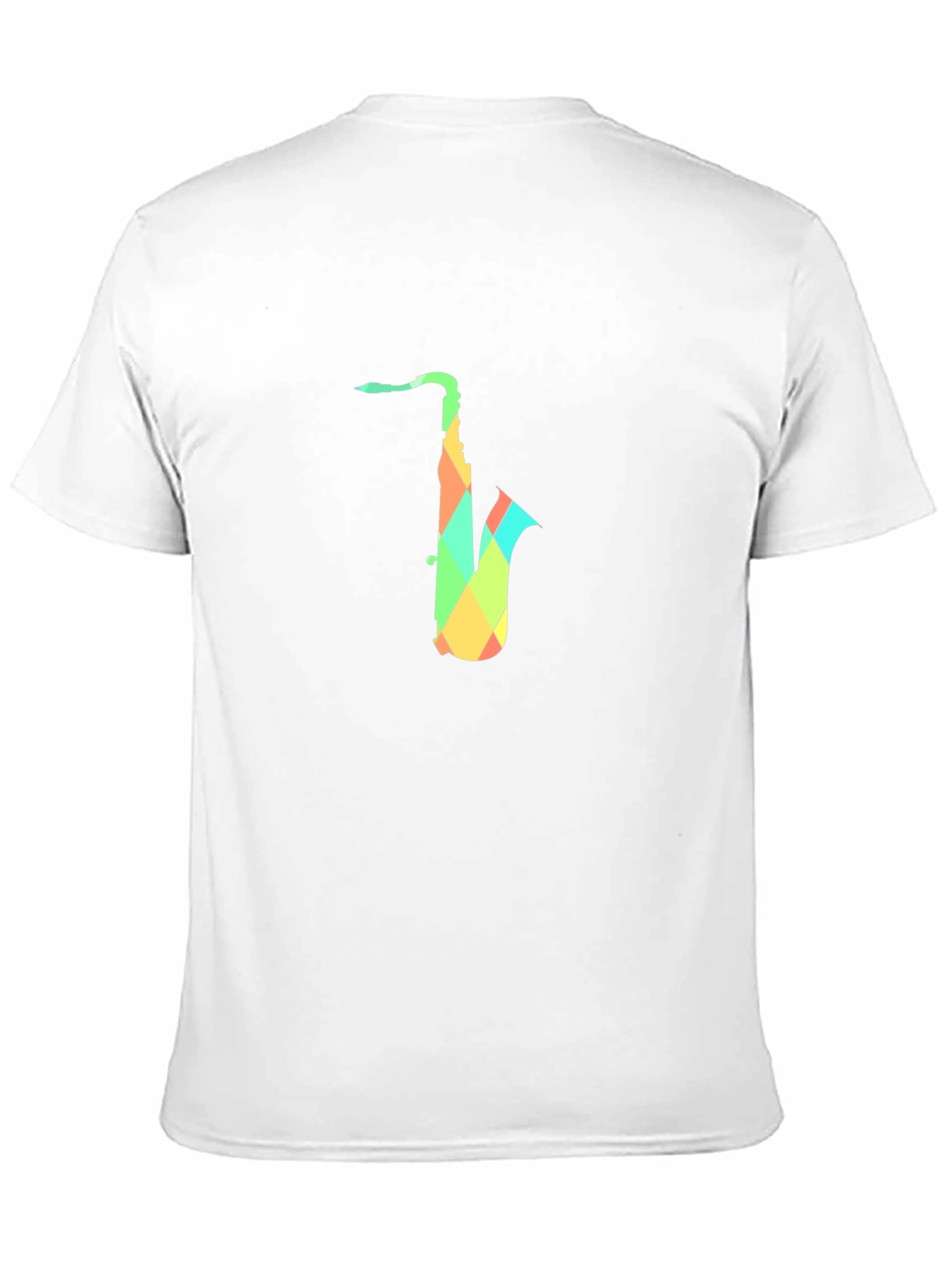 Geometric Saxophone Graphic T-Shirt