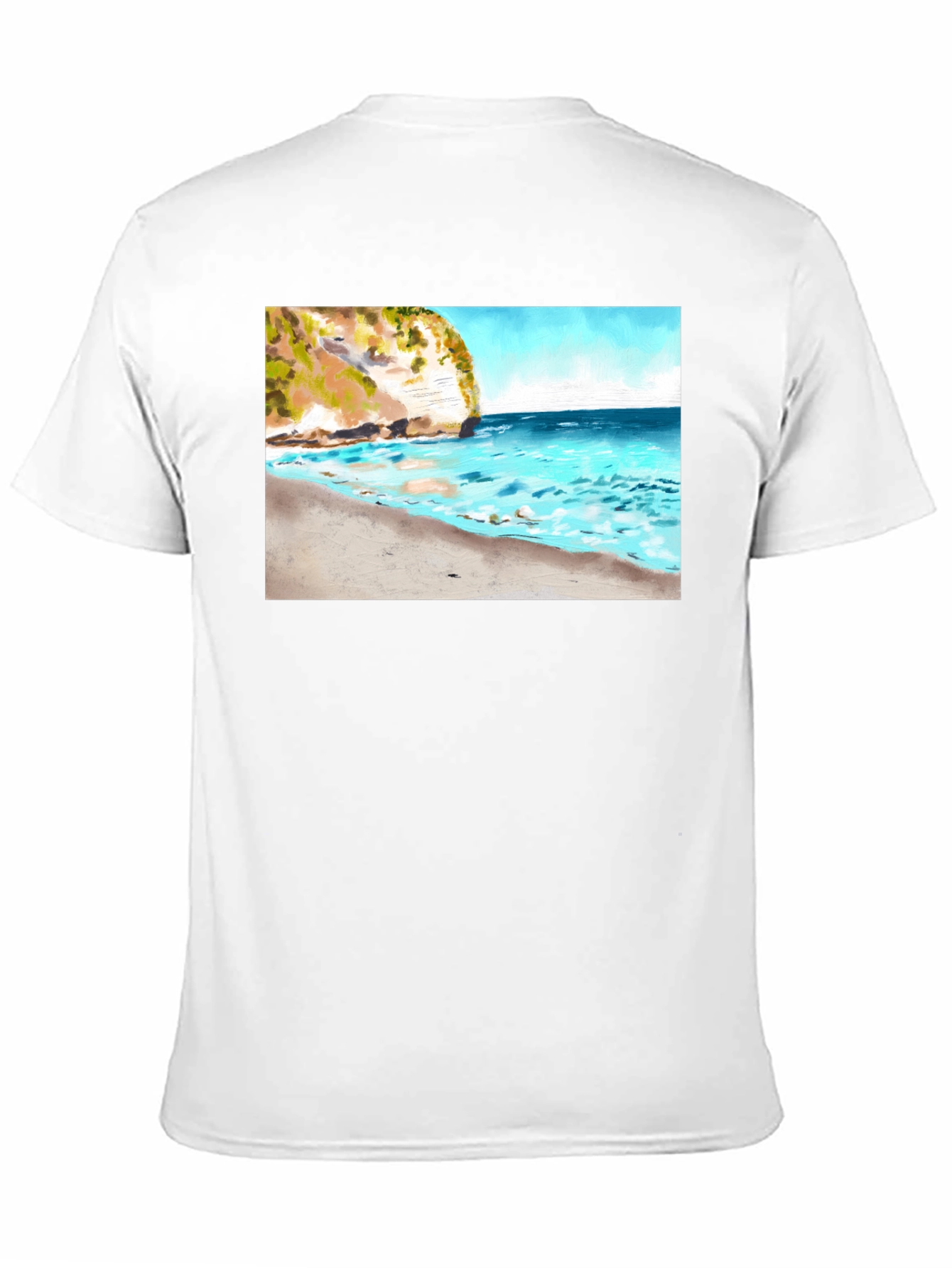 Beach Cliff T-Shirt - Scenic Ocean View Tee