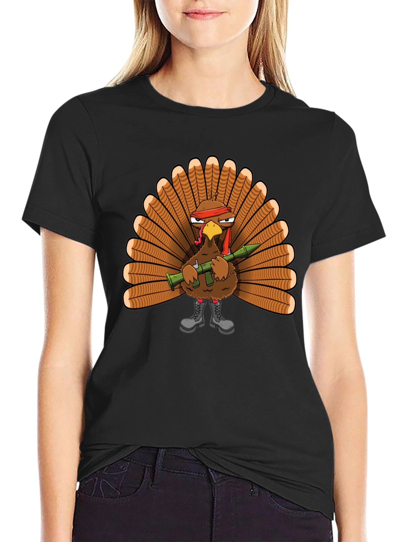 Turkey Rambo Graphic T-Shirt