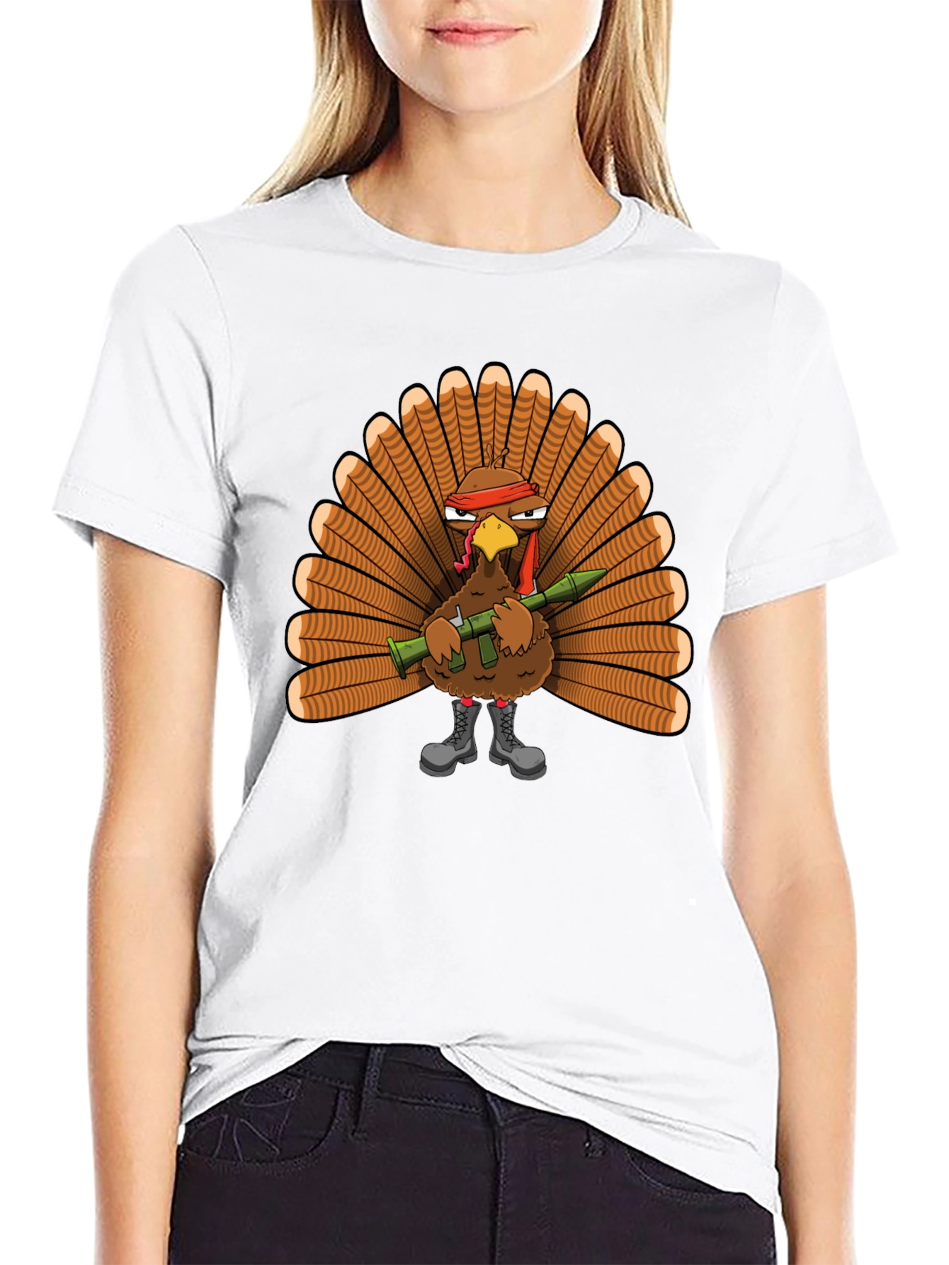 Turkey Rambo Graphic T-Shirt