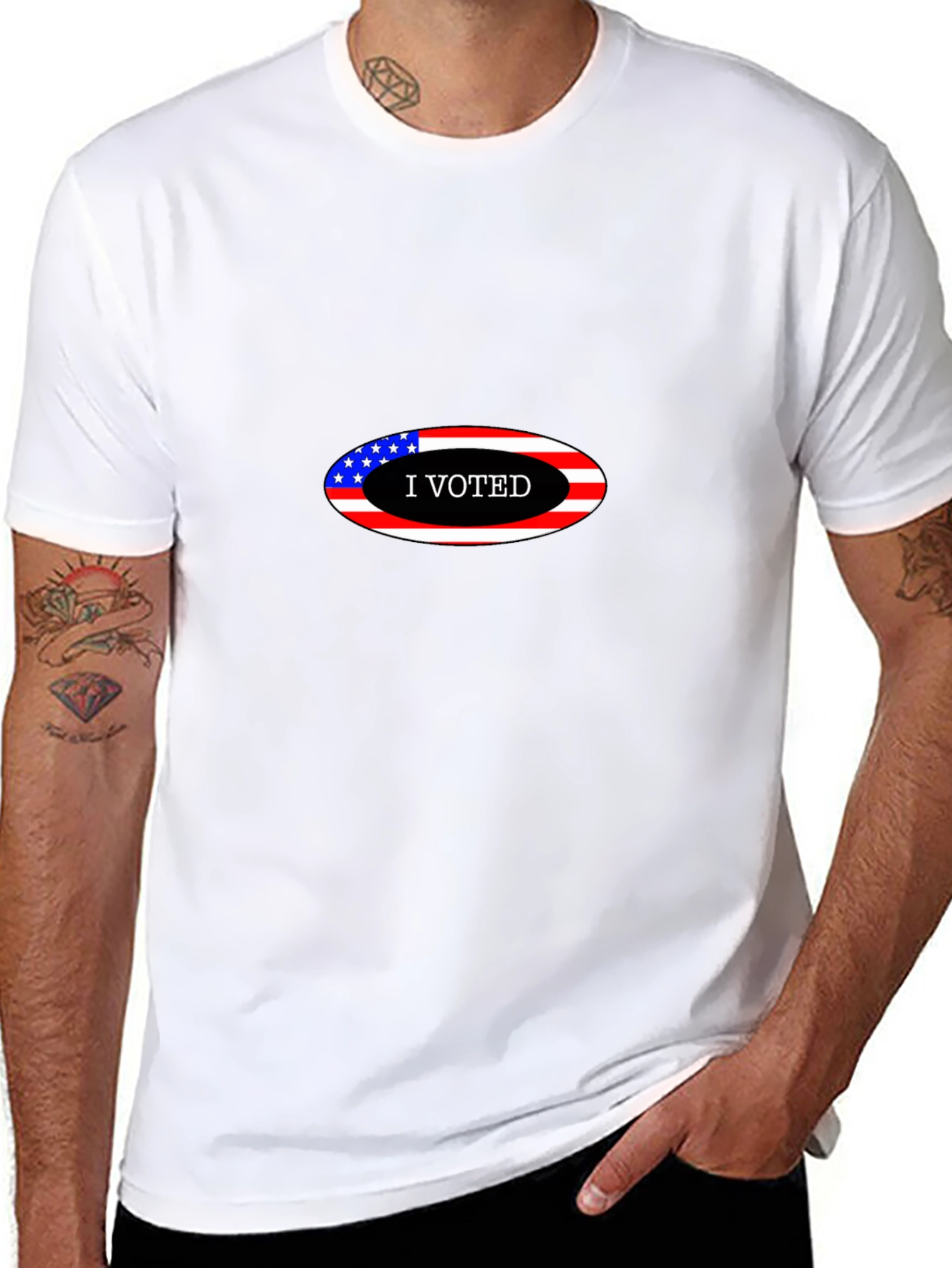 I Voted Election Patriotic Graphic T-Shirt