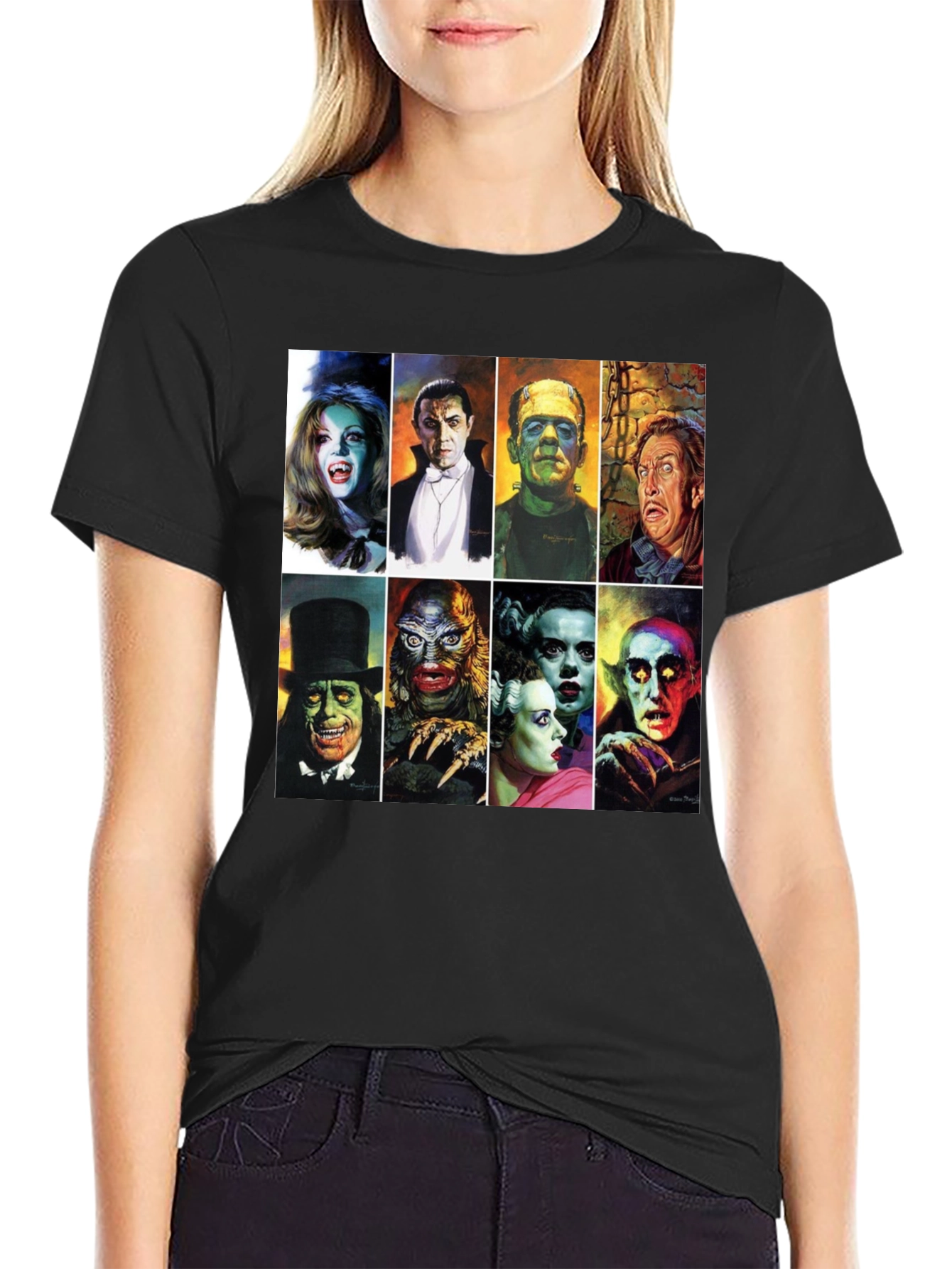 Classic Horror Movie Monsters Graphic Tee