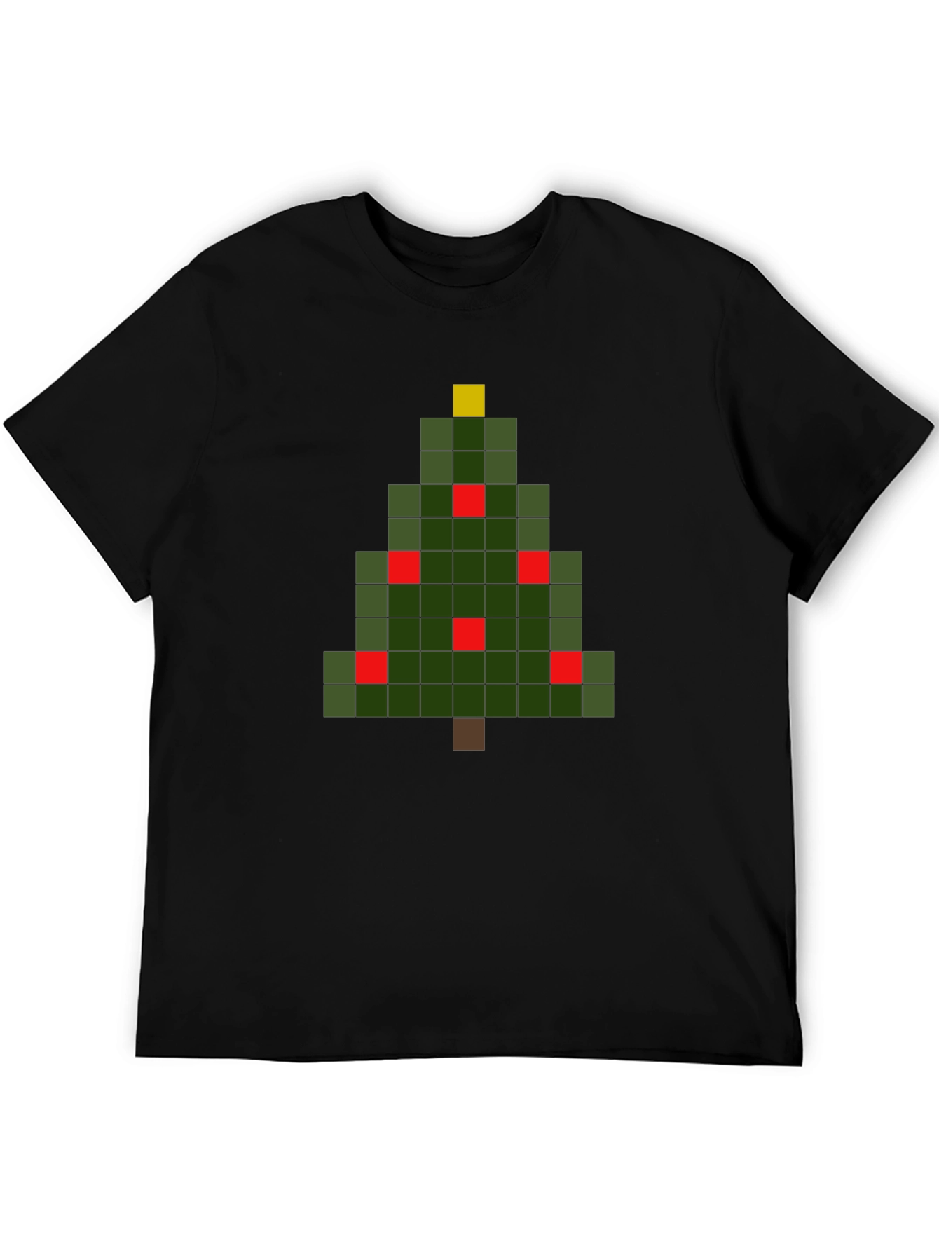 Pixel Christmas Tree Graphic T-Shirt