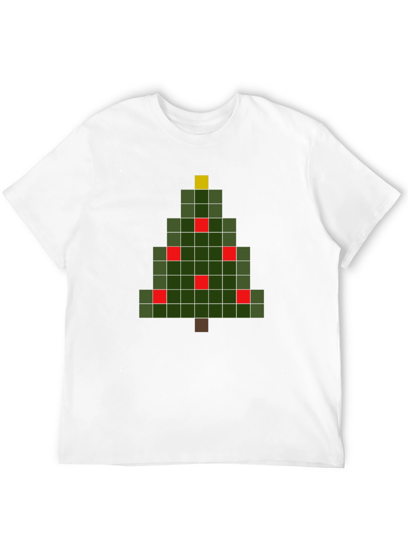 Pixel Christmas Tree Graphic T-Shirt