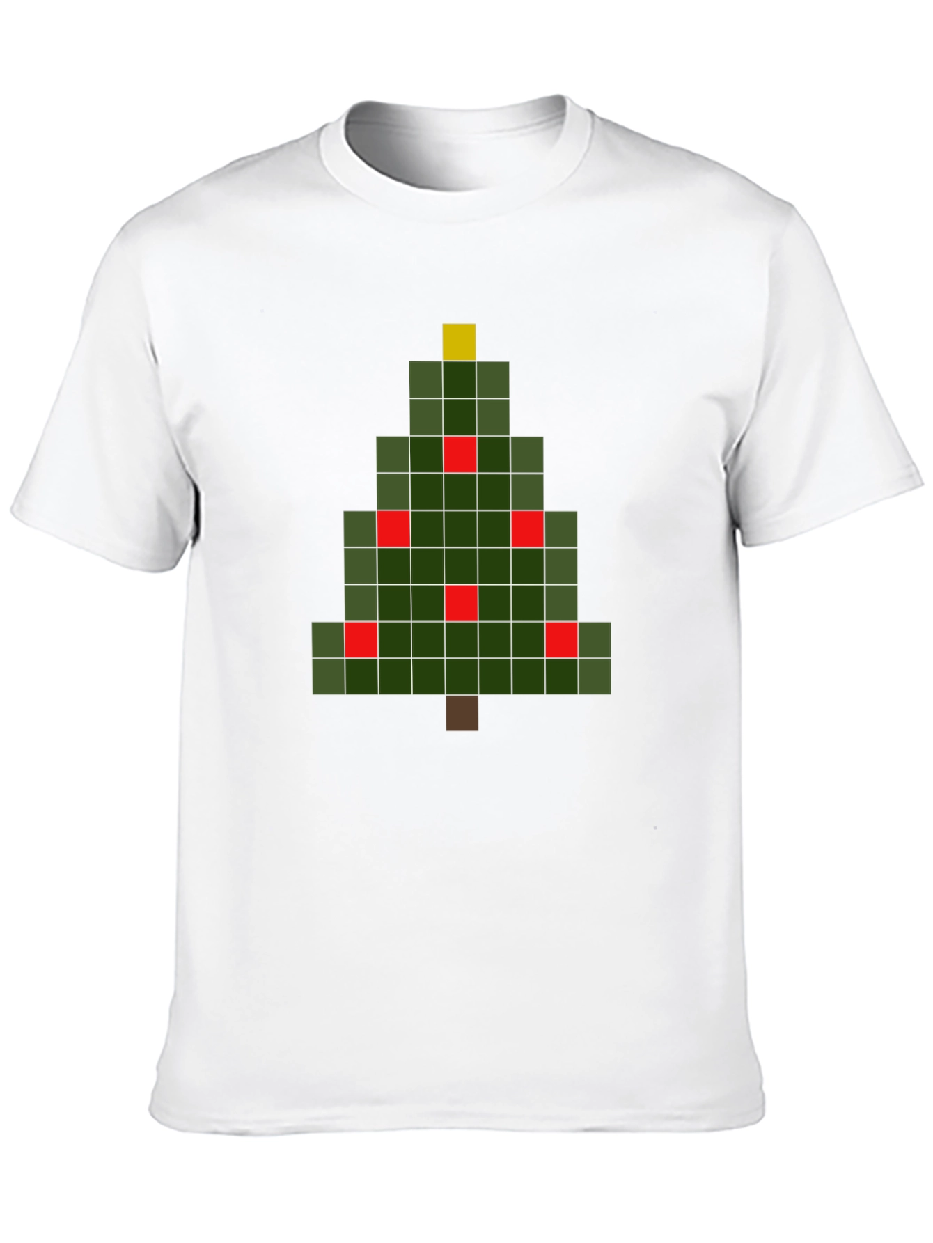 Pixel Christmas Tree Graphic T-Shirt