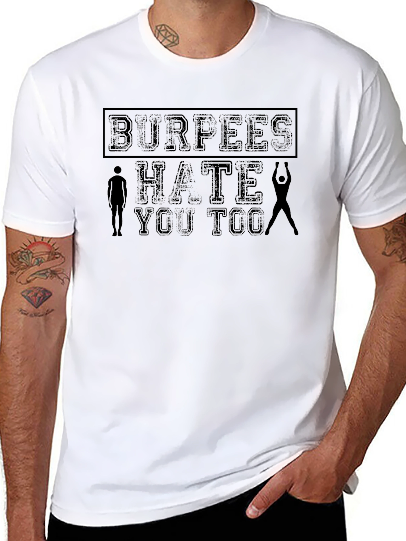 Burpees Hate You Too Graphic T-Shirt