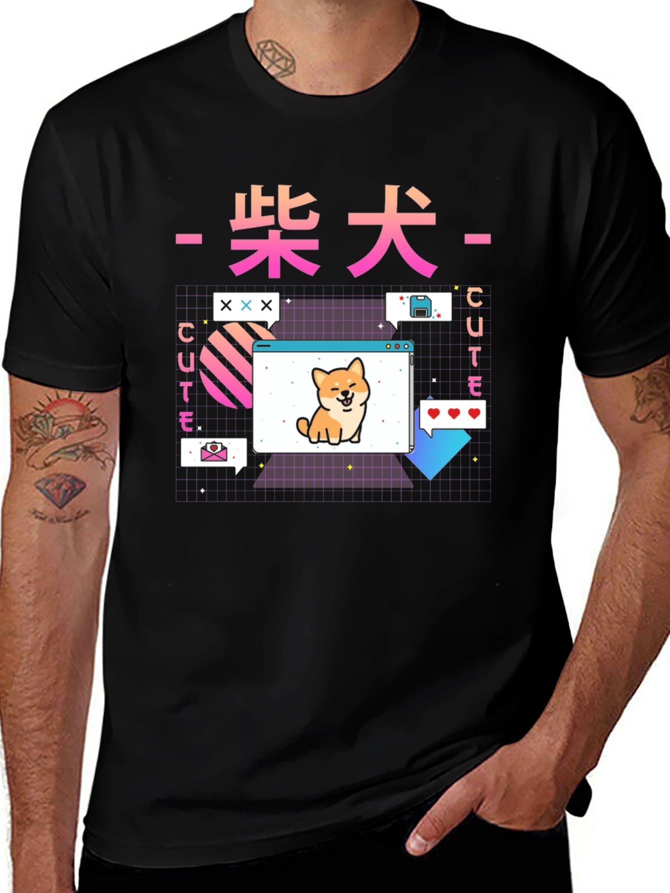 Retro Anime Shiba Inu T-Shirt – Kawaii Dog Lover Tee